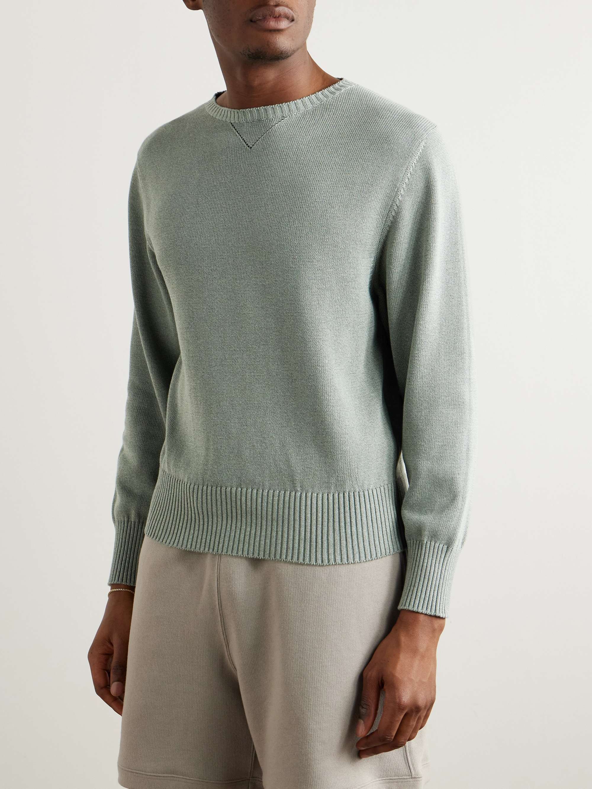 Slim-Fit Cotton Sweater view