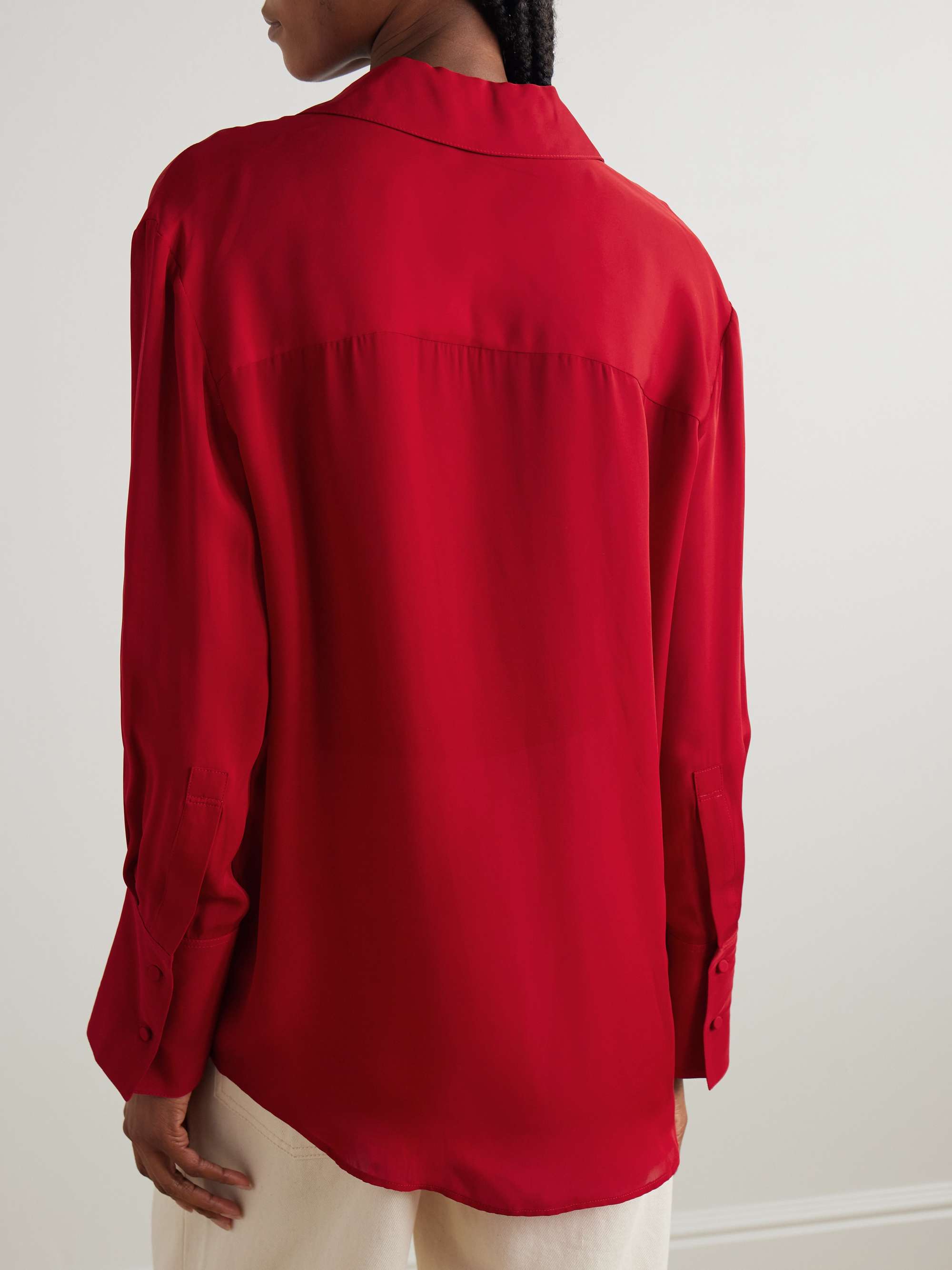 Bridget silk-blend crepe shirt view