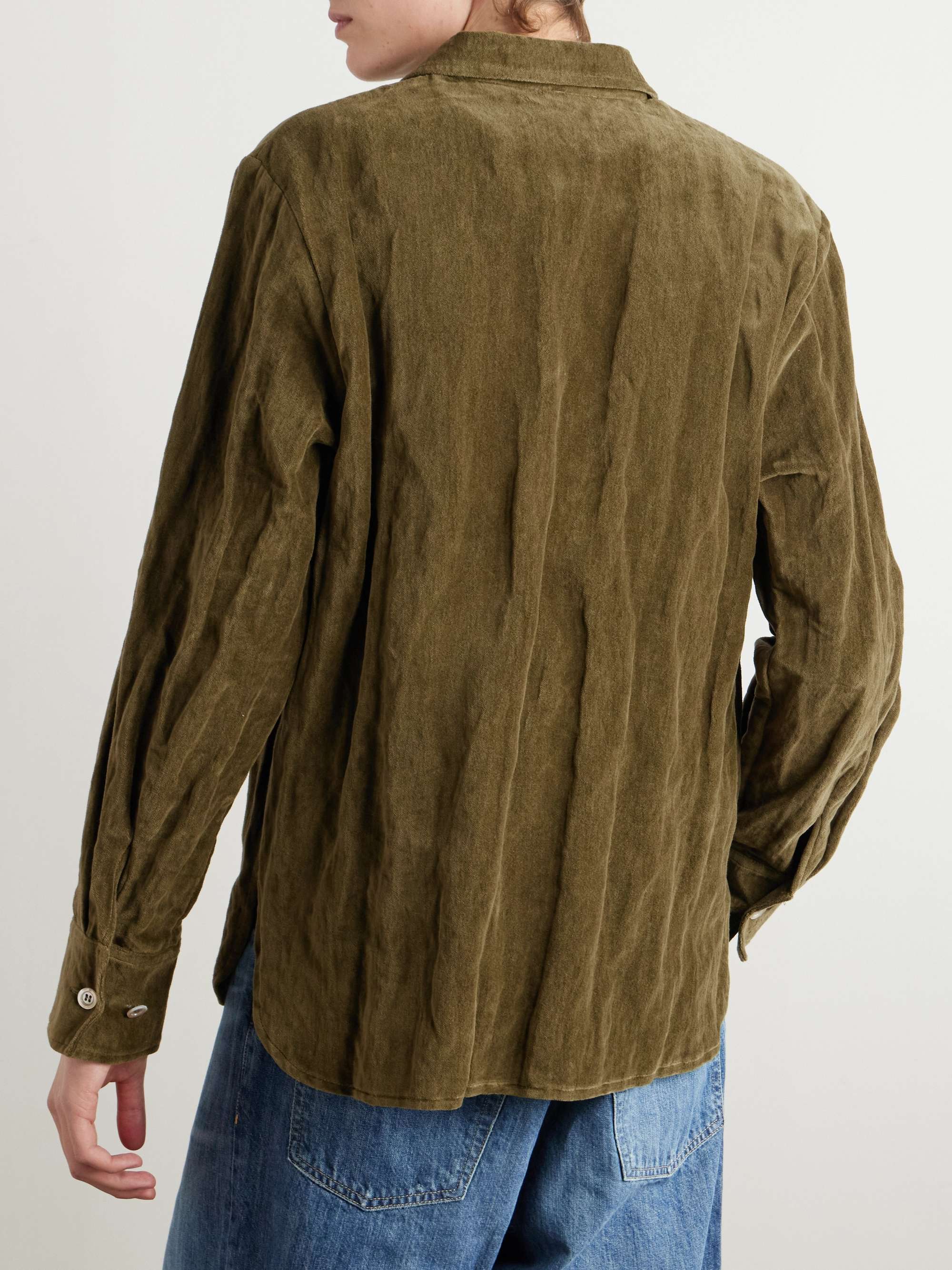 Ignacio Metallic Cotton-Blend Velvet Shirt view
