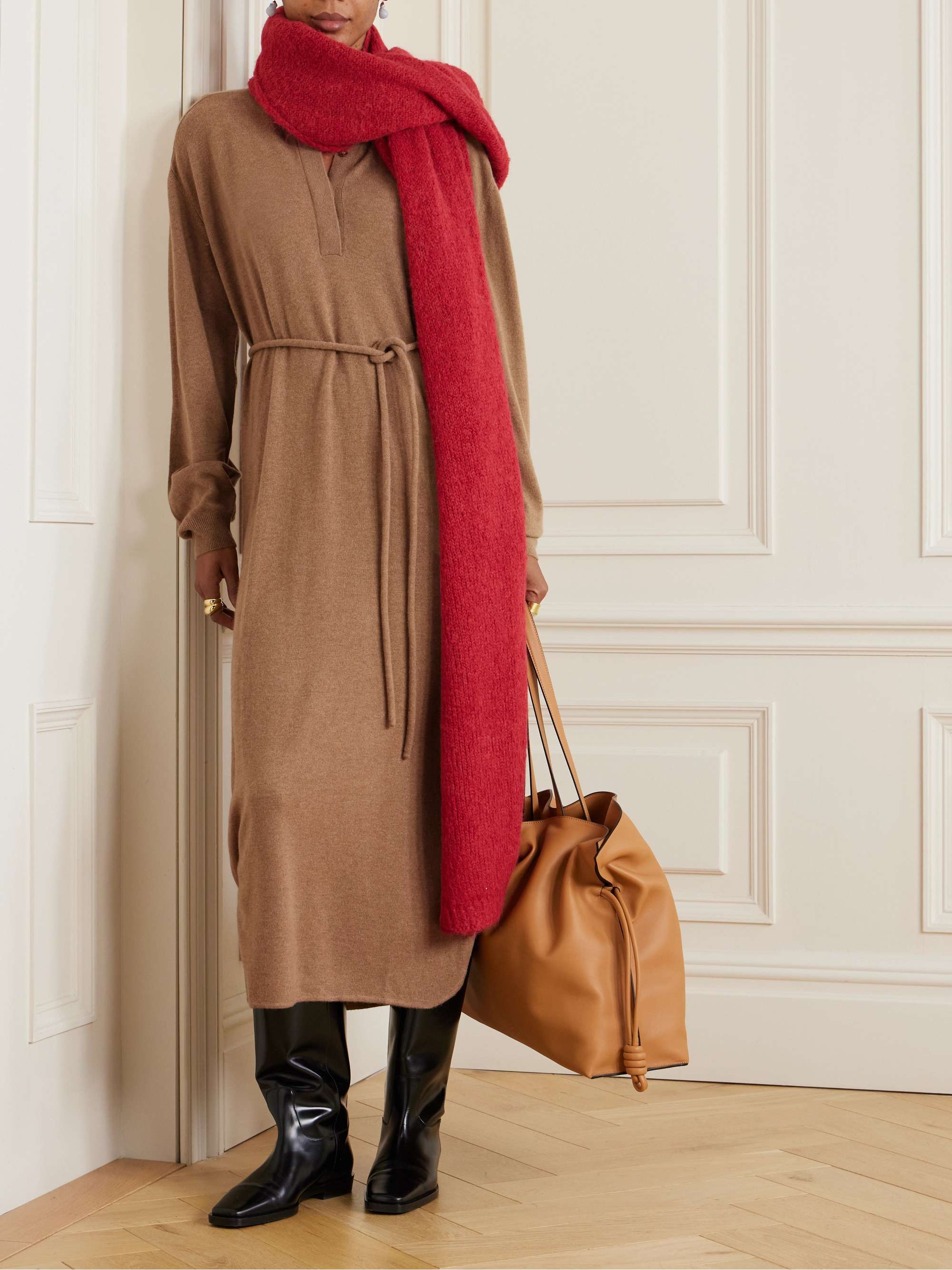 Darhan belted cashmere dress view