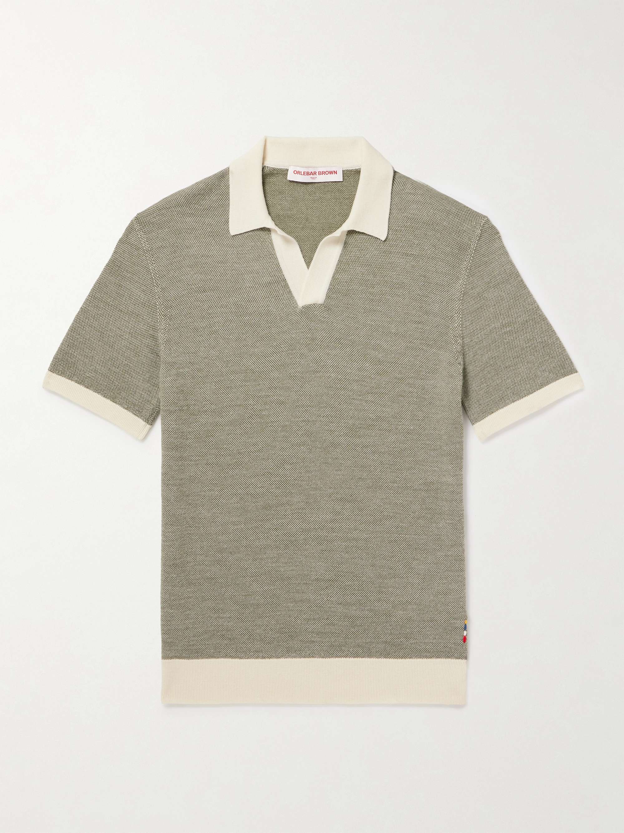 Horton Slim-Fit Merino Wool Polo Shirt view