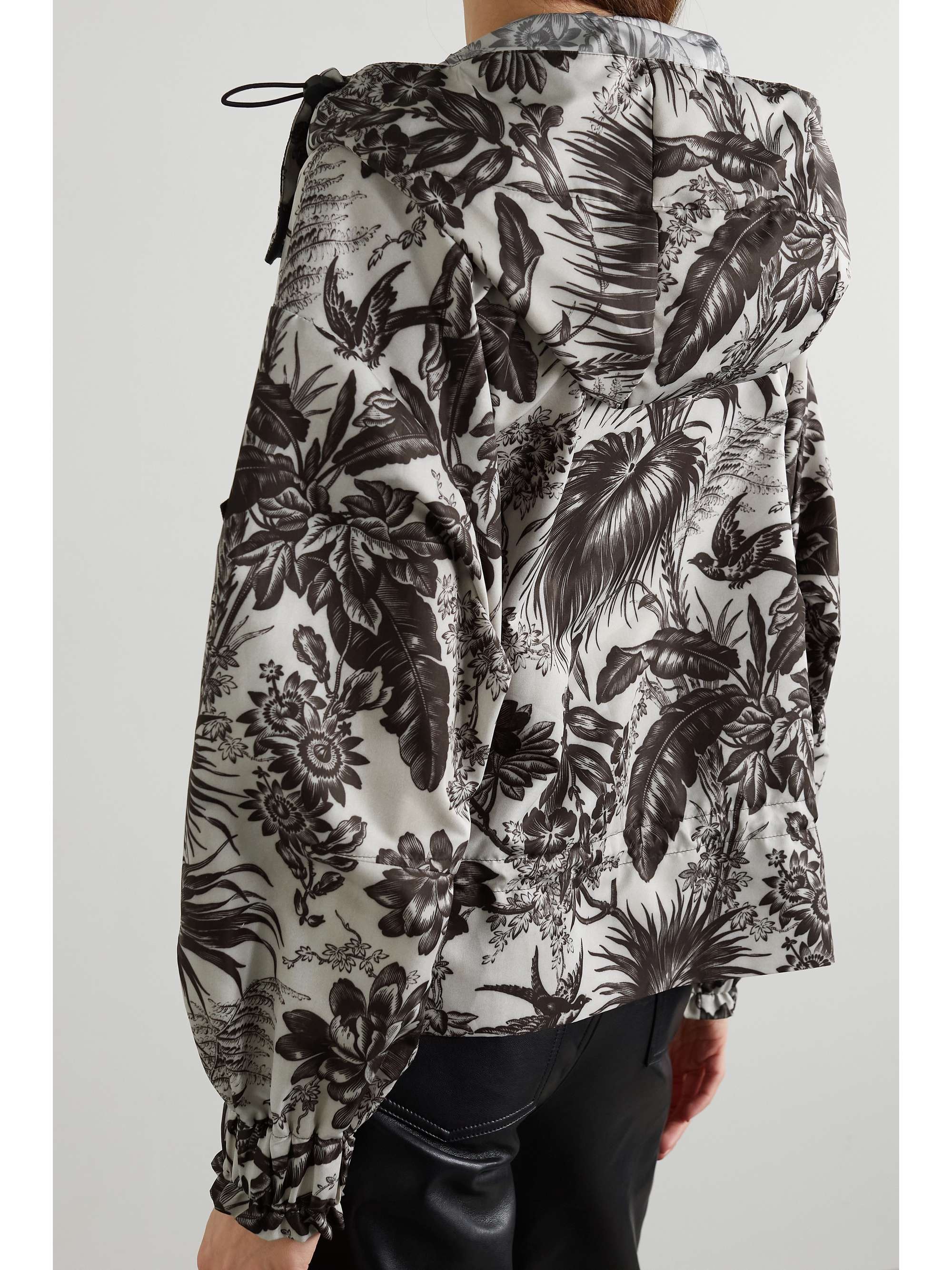 Albireo hooded floral-print shell jacket view