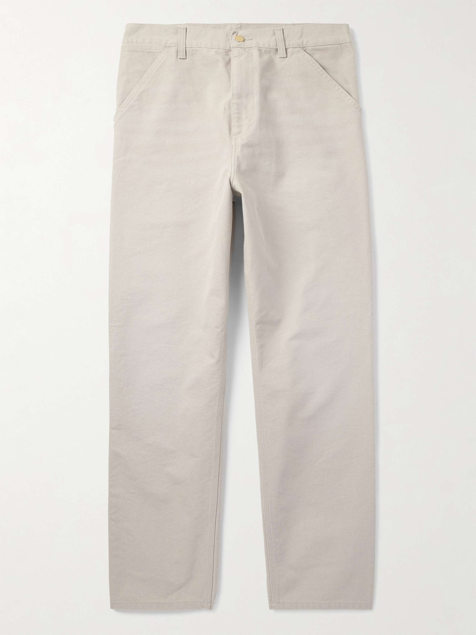 Single Knee Straight-Leg Cotton-Canvas Trousers view