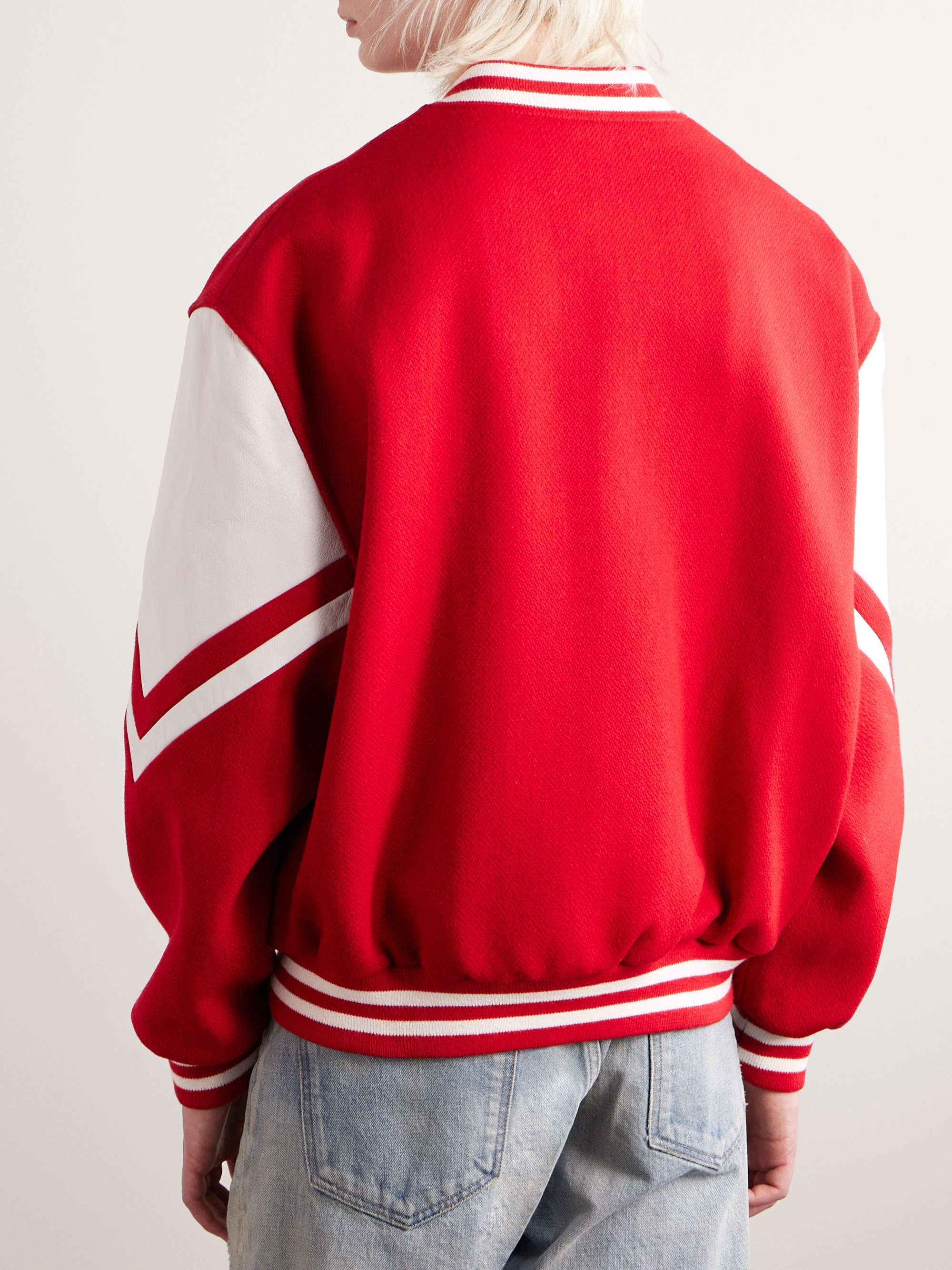Jackson Logo-Appliquéd Wool-Blend Varsity Jacket view