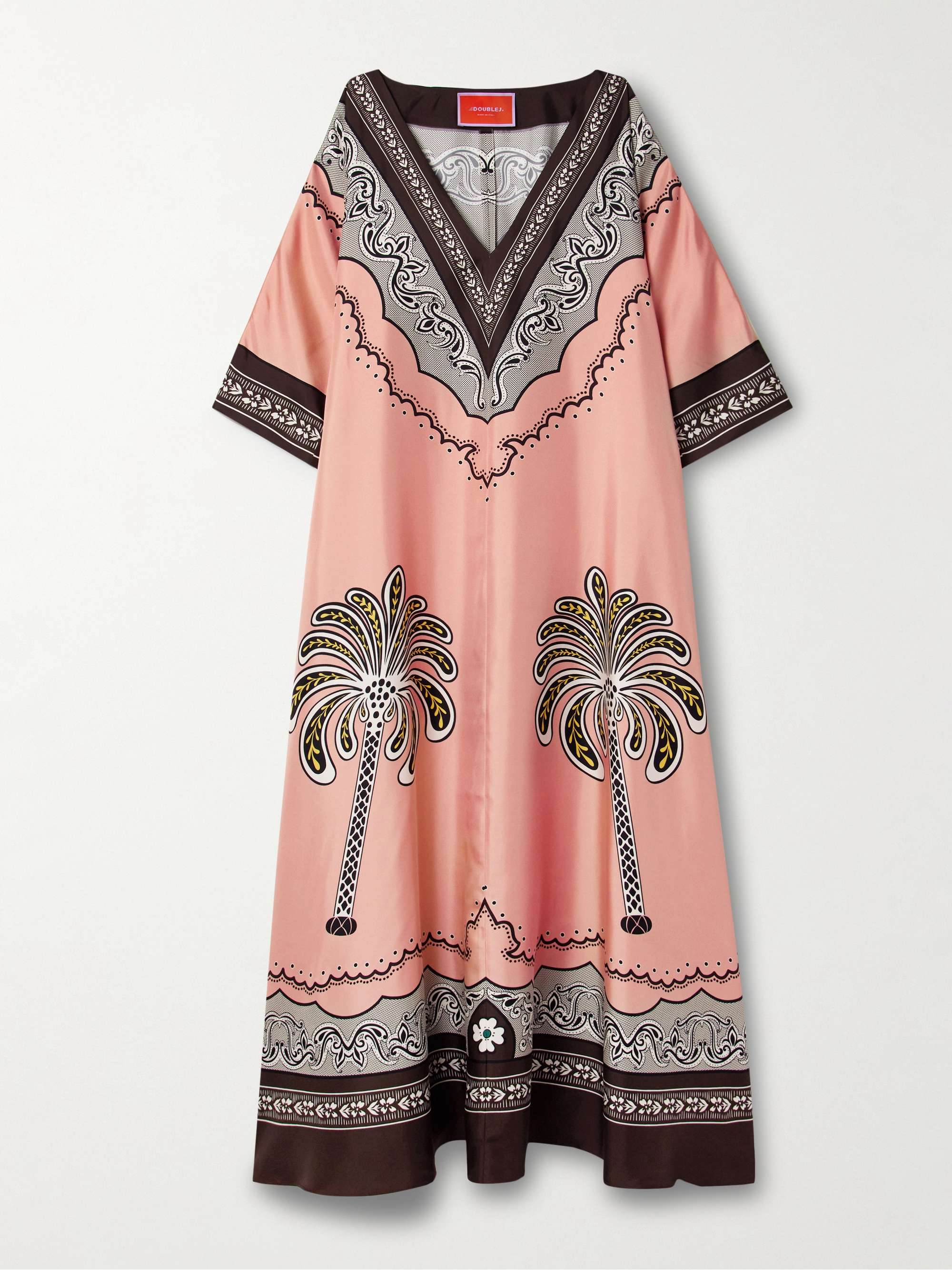 Muumuu oversized printed silk-twill maxi dress view