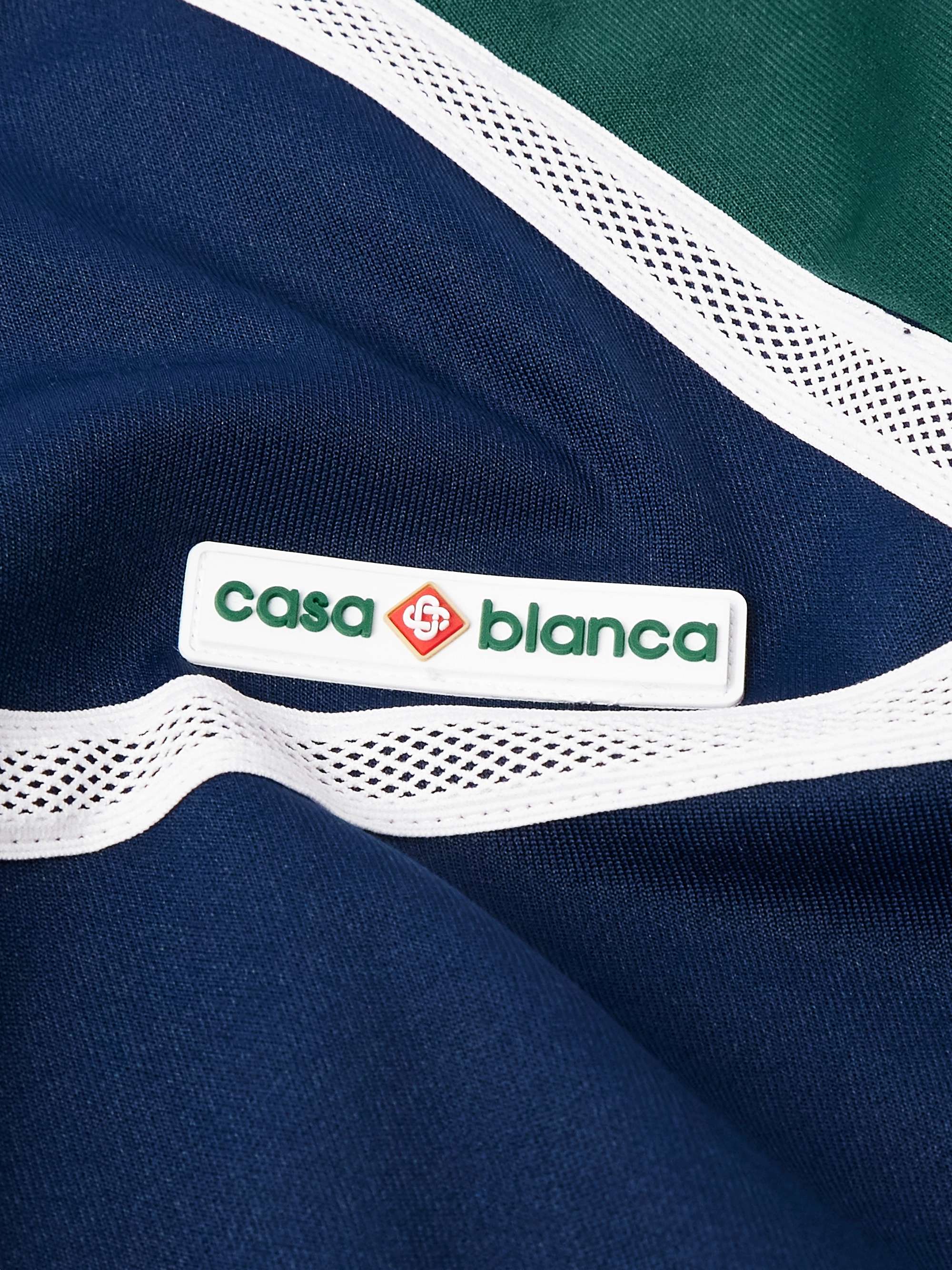 Logo-Appliquéd Mesh-Trimmed Tech-Jersey Track Jacket view