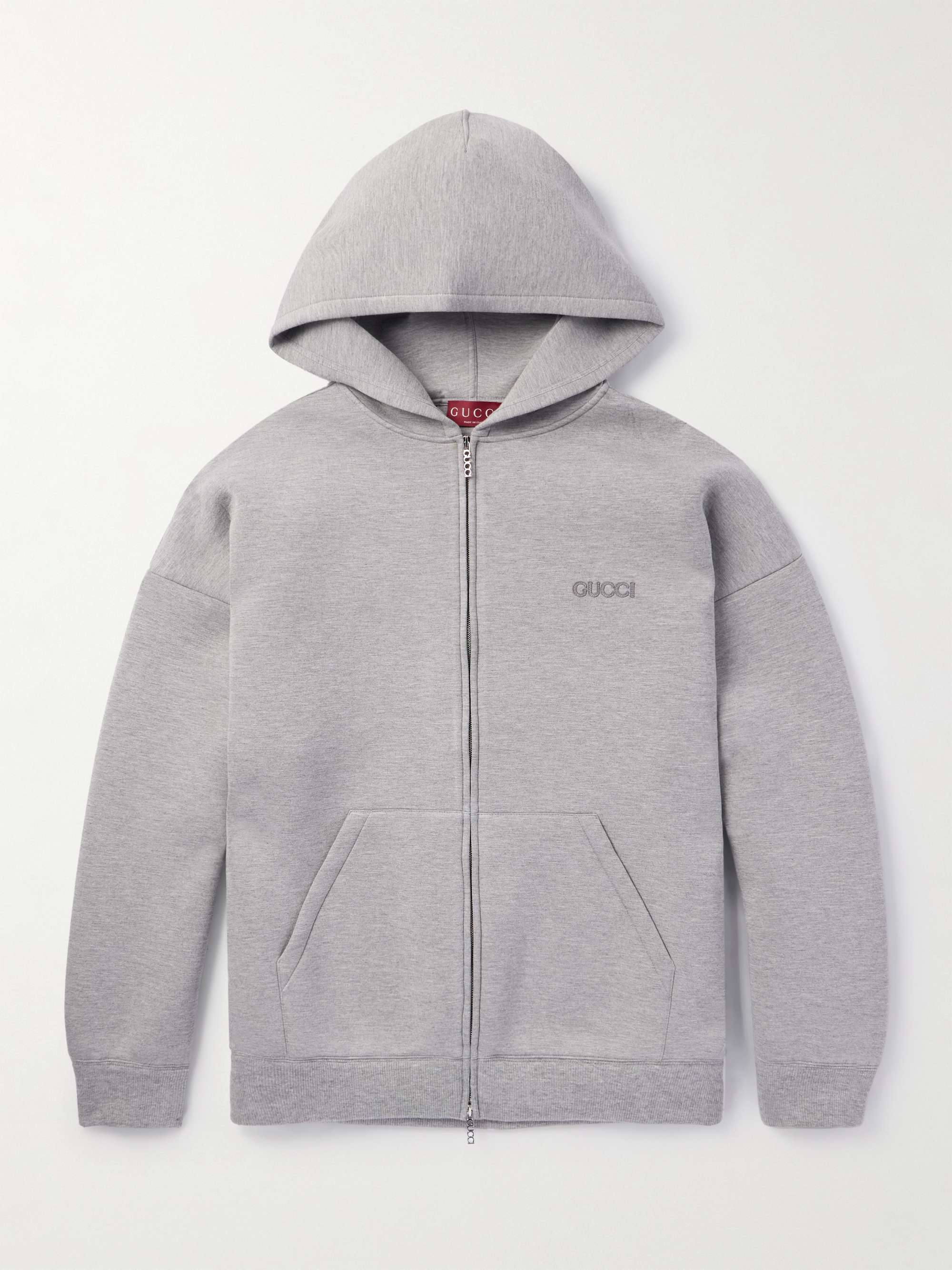 Logo-Appliquéd Jersey Zip-Up Hoodie view