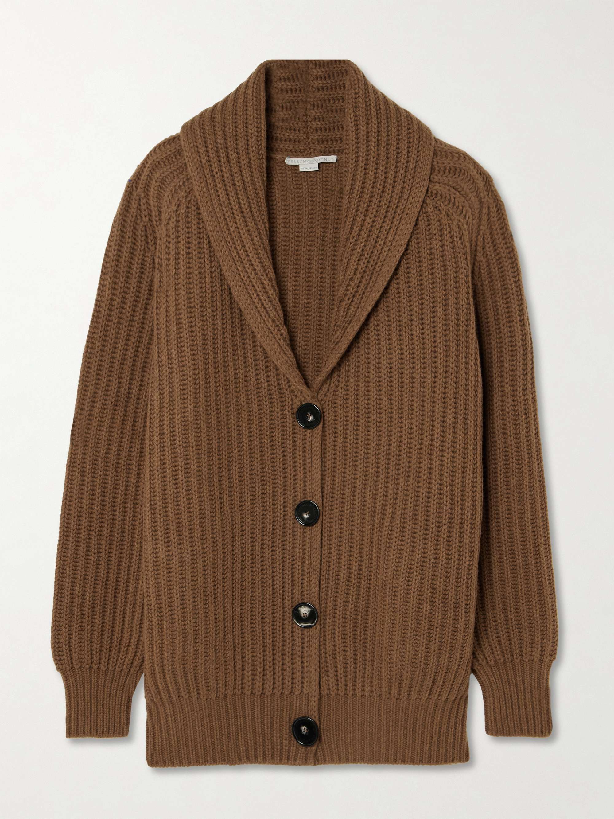 Oversized ribbed wool cardigan view