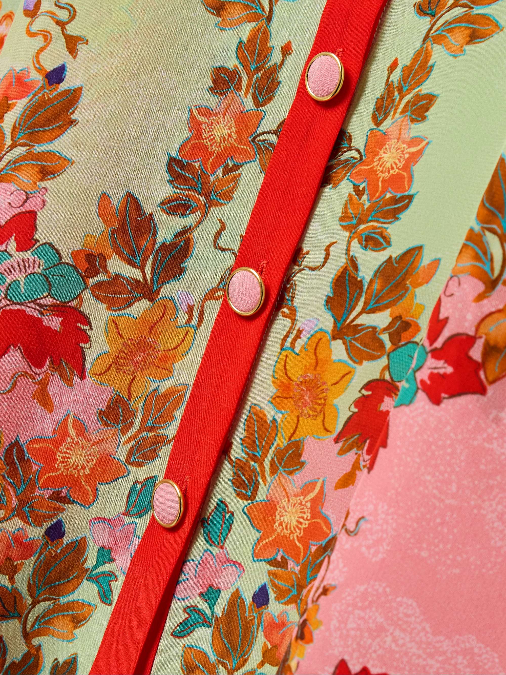 Lea belted floral-print silk crepe de chine maxi dress view