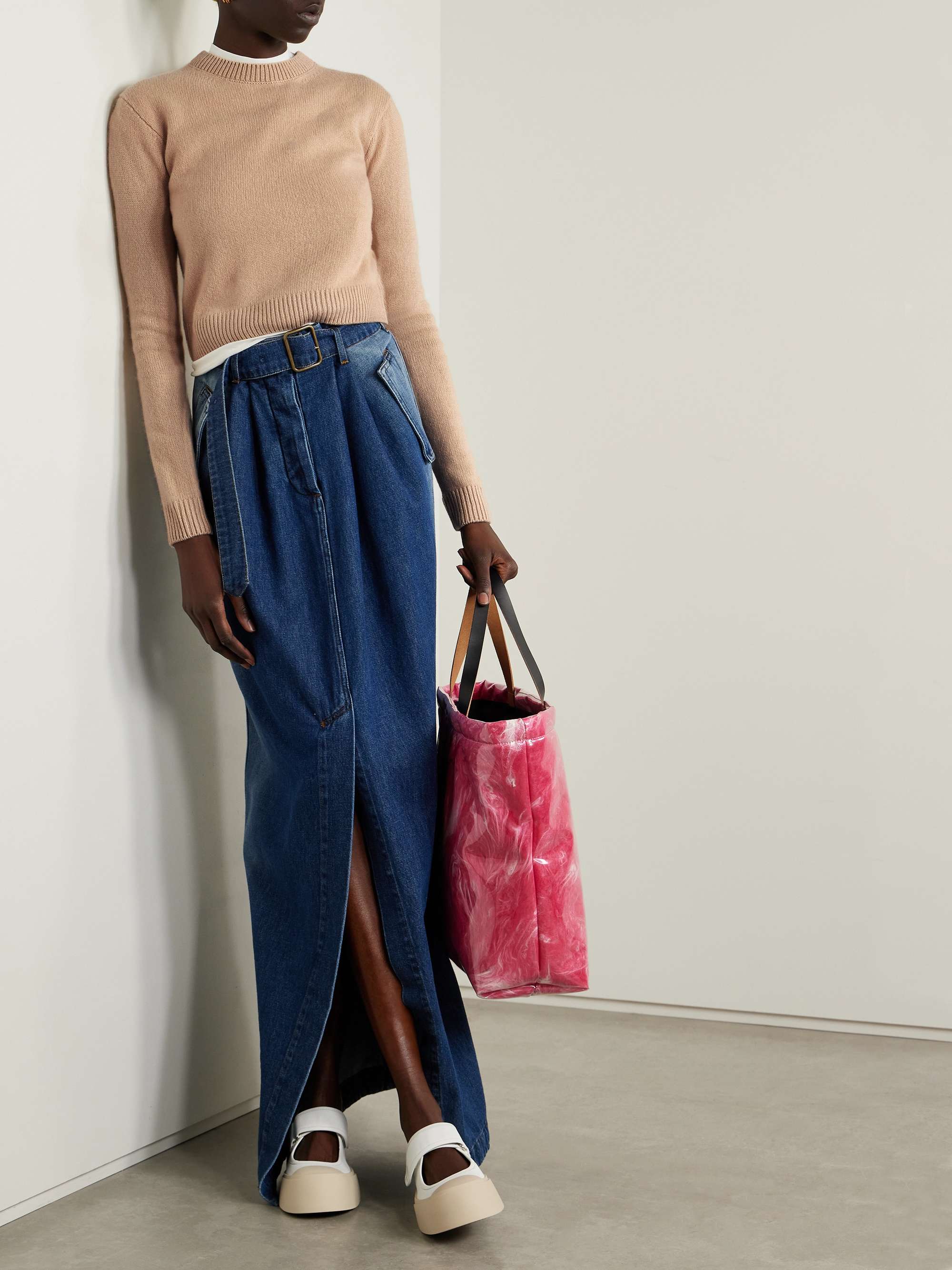 Cropped cashmere sweater view