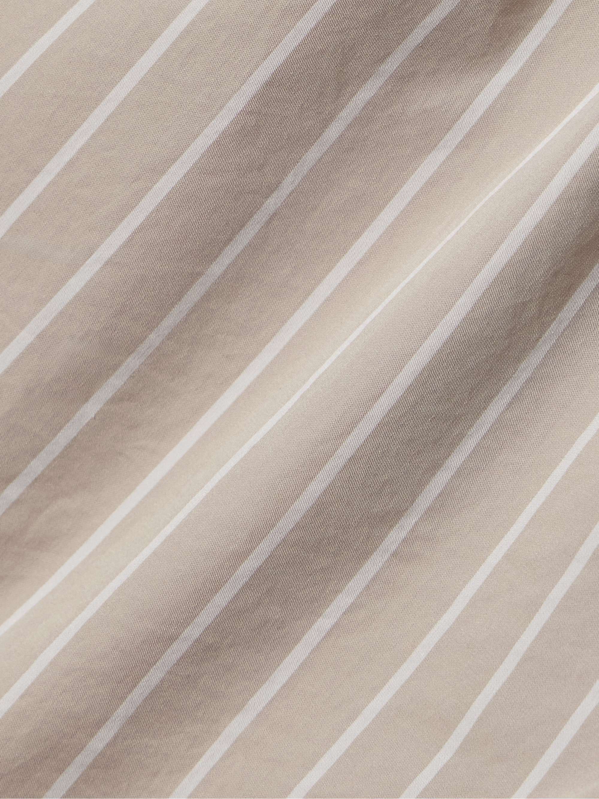Boxer striped cotton-poplin shorts view