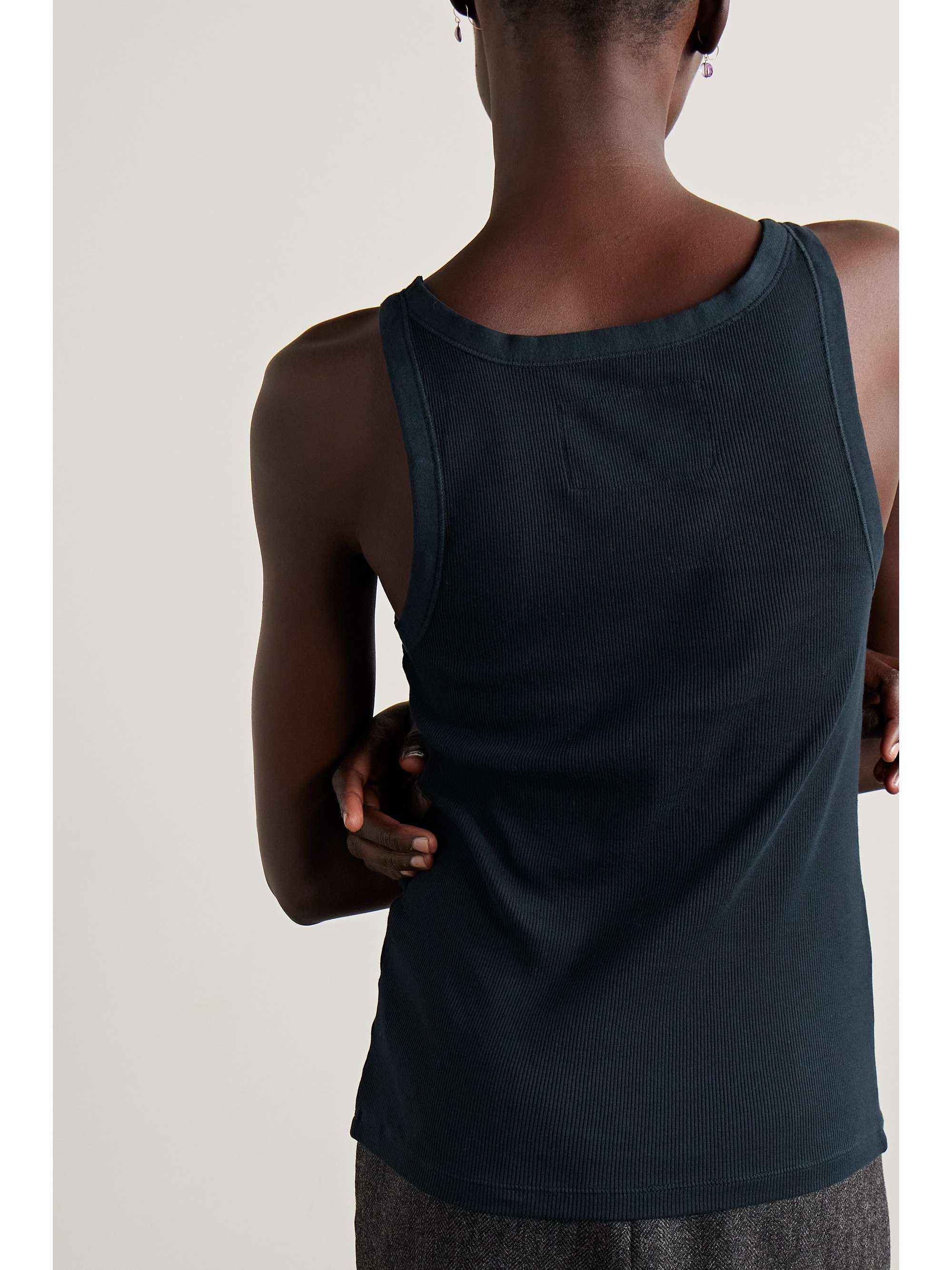 Jennifer ribbed cotton-jersey tank view