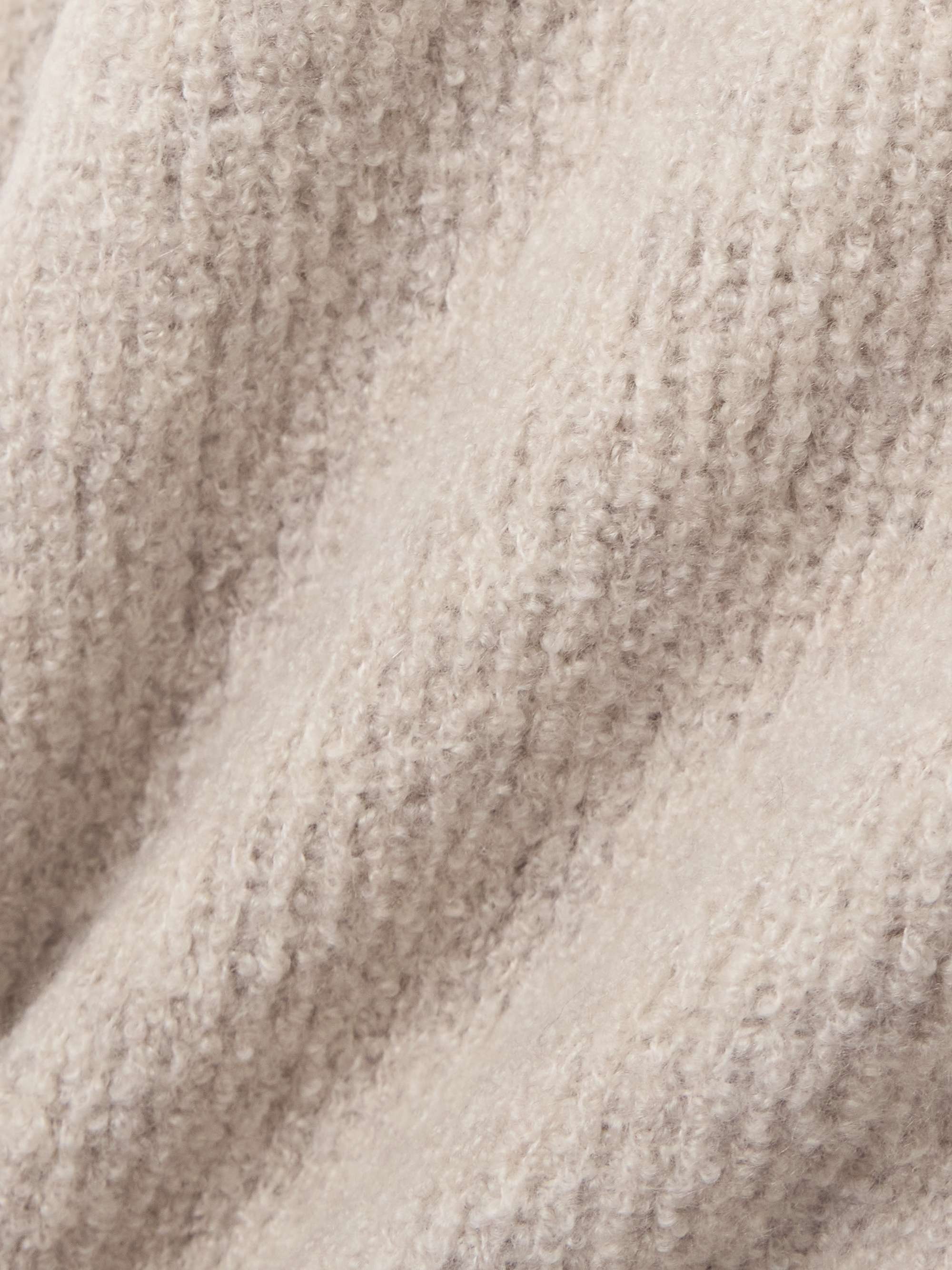 Ribbed cashmere-blend bouclé cardigan view