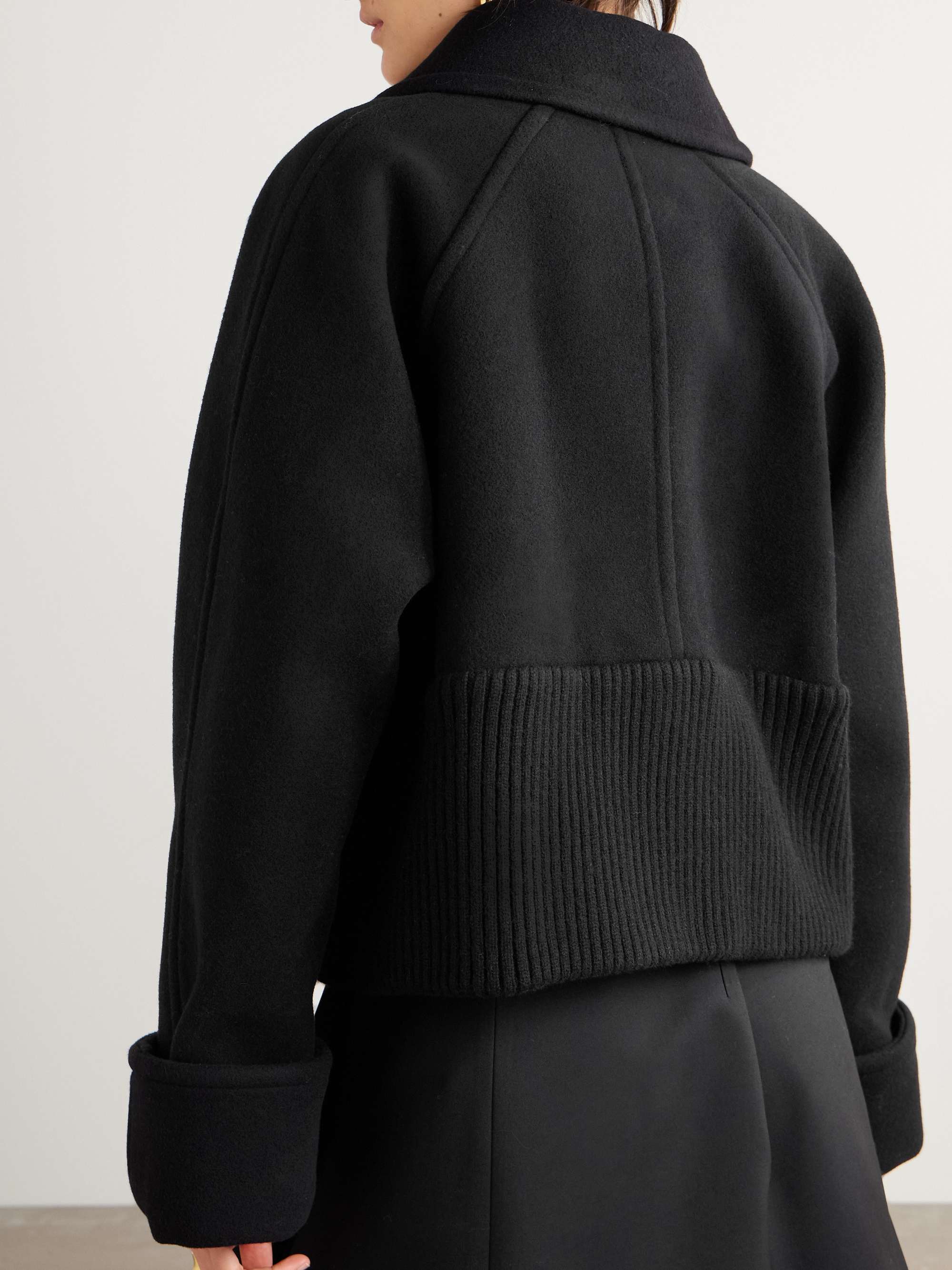 Ribbed wool-blend jacket view