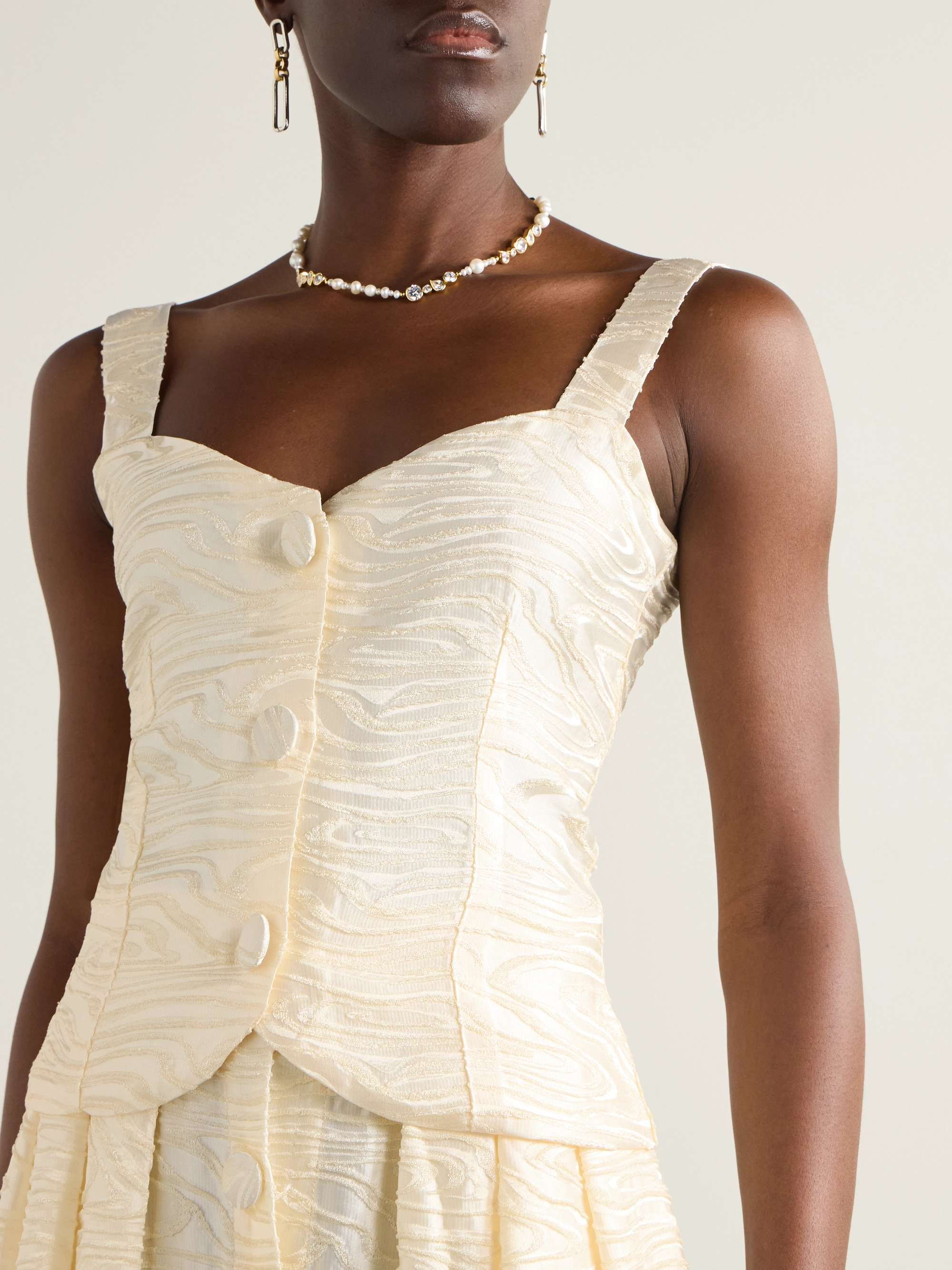 Dora fil coupé woven tank view