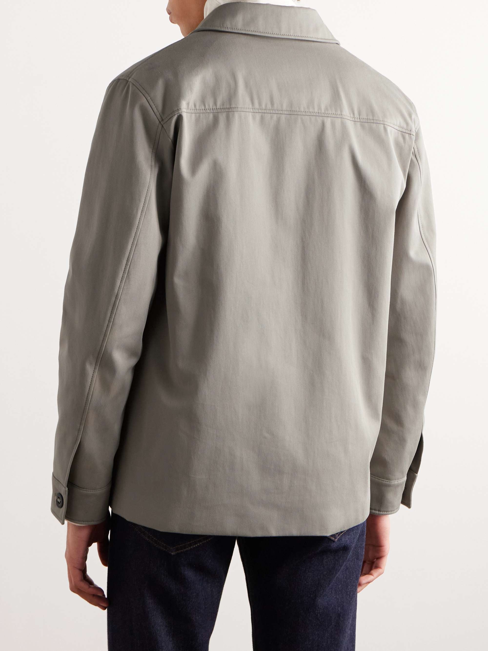 Cotton and Linen-Blend Twill Shirt Jacket view