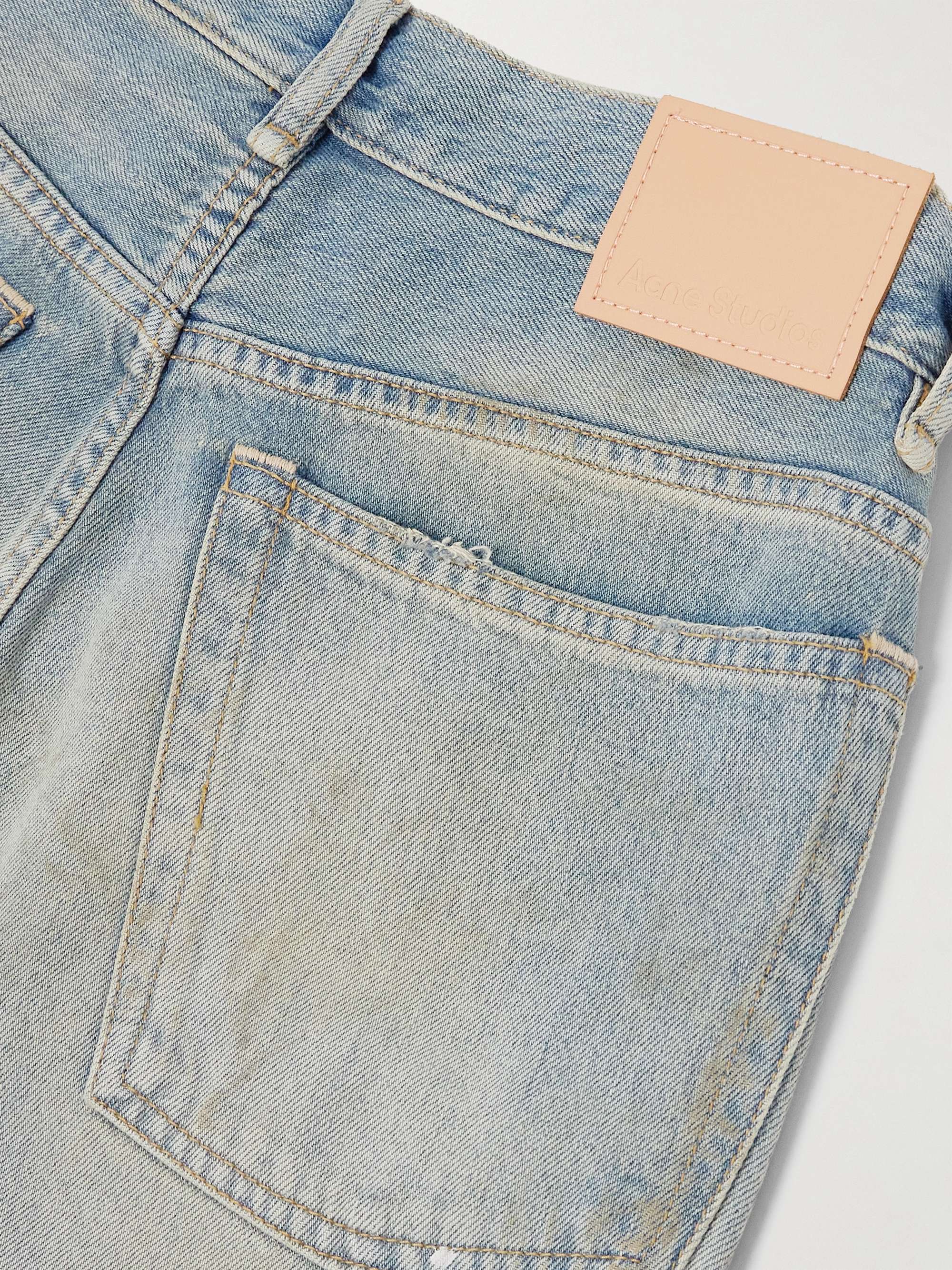2021 distressed mid-rise straight-leg organic jeans view