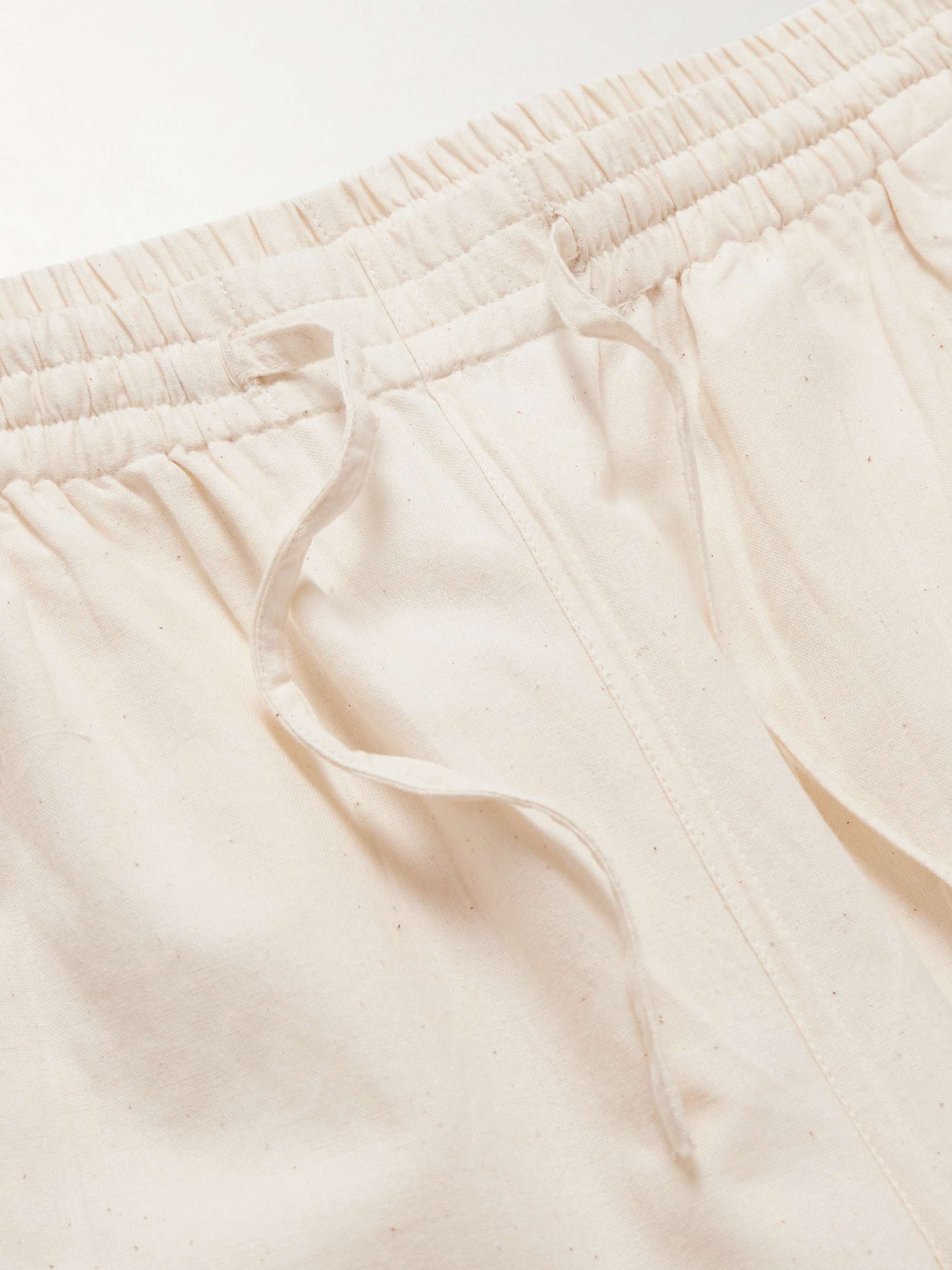 Roy Straight-Leg Cotton-Khadi Drawstring Trousers view