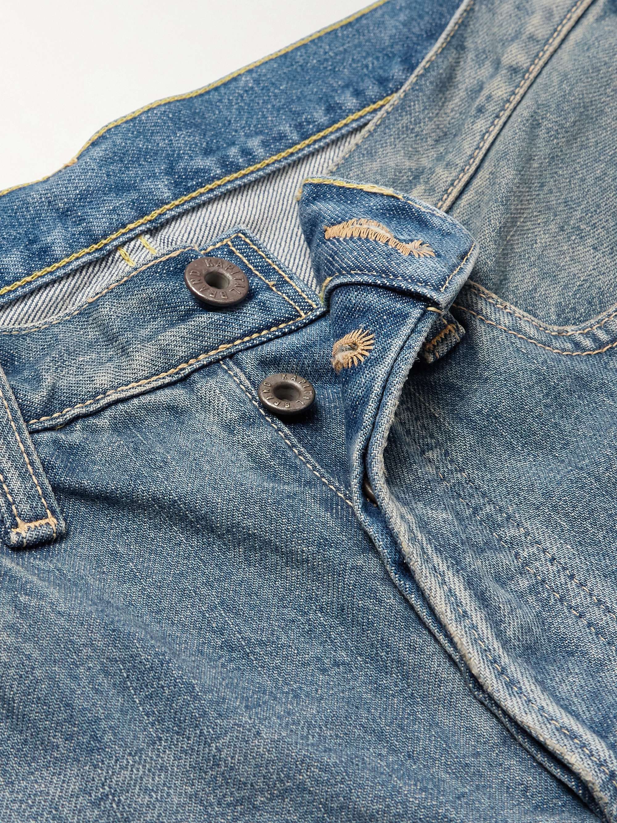 Monkey CISCO Speakeasy Slim-Fit Distressed Denim Jeans view