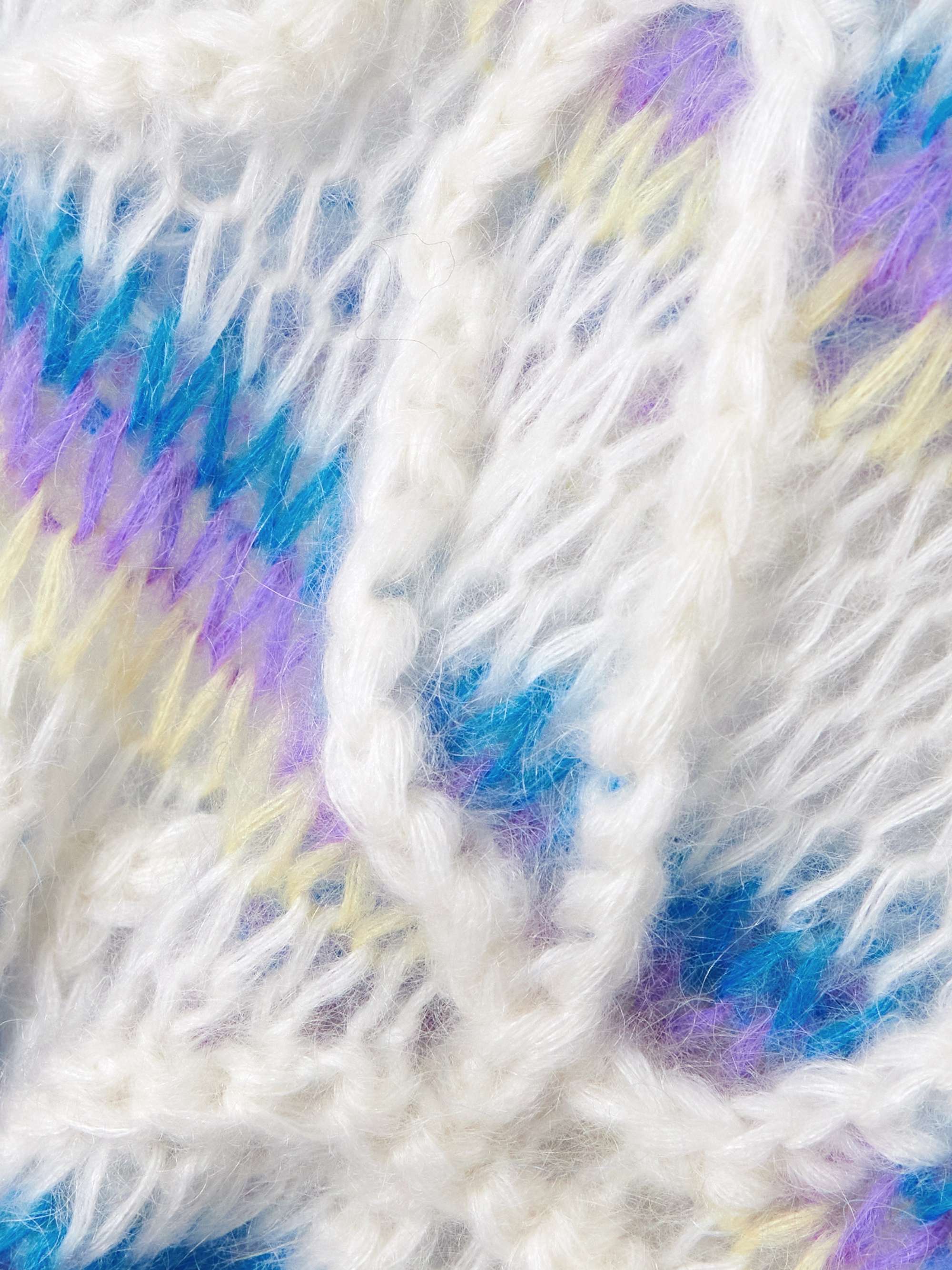 Anagram embroidered striped mohair-blend sweater view