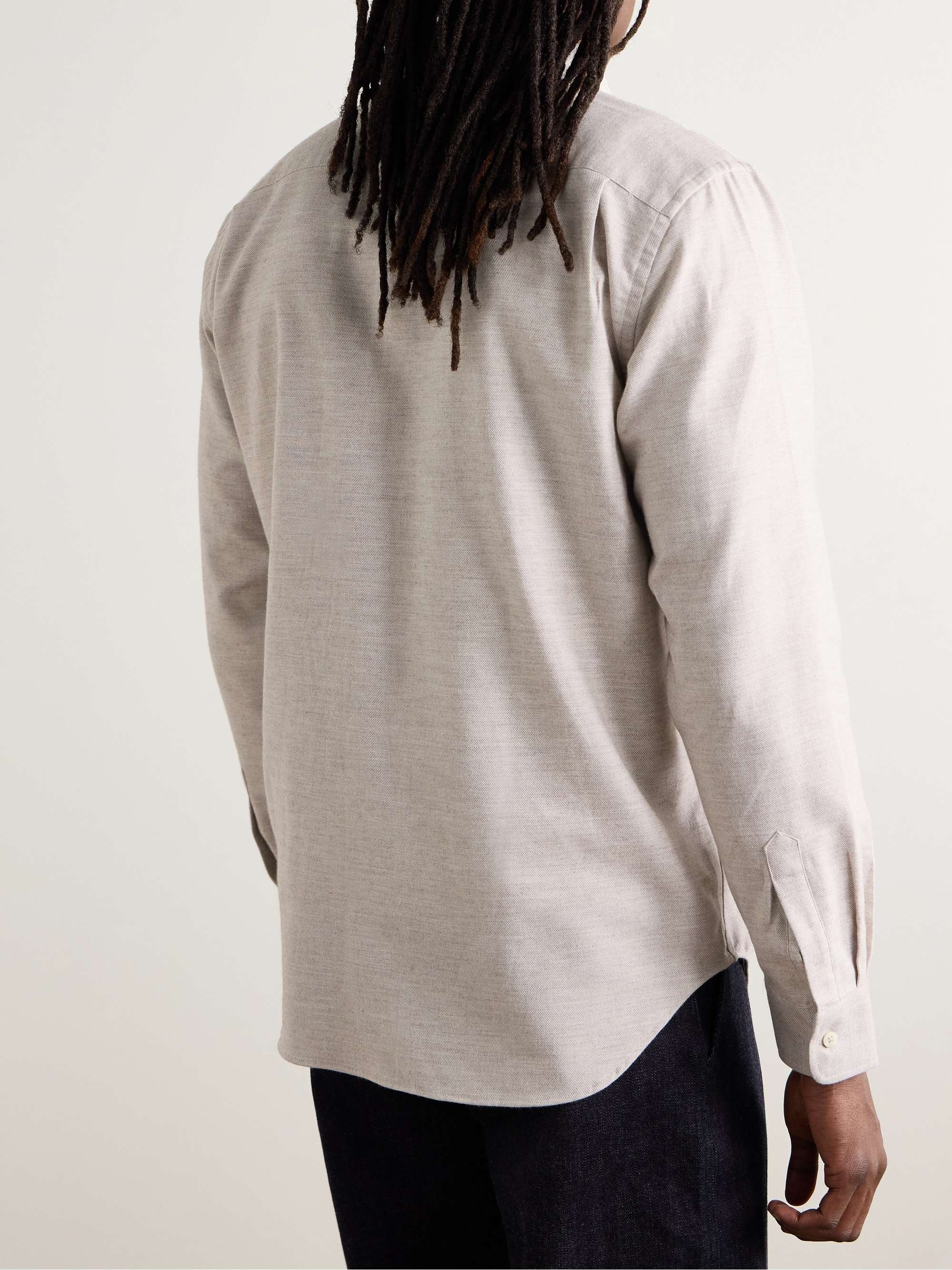 Cotton and Yak-Blend Twill Shirt view