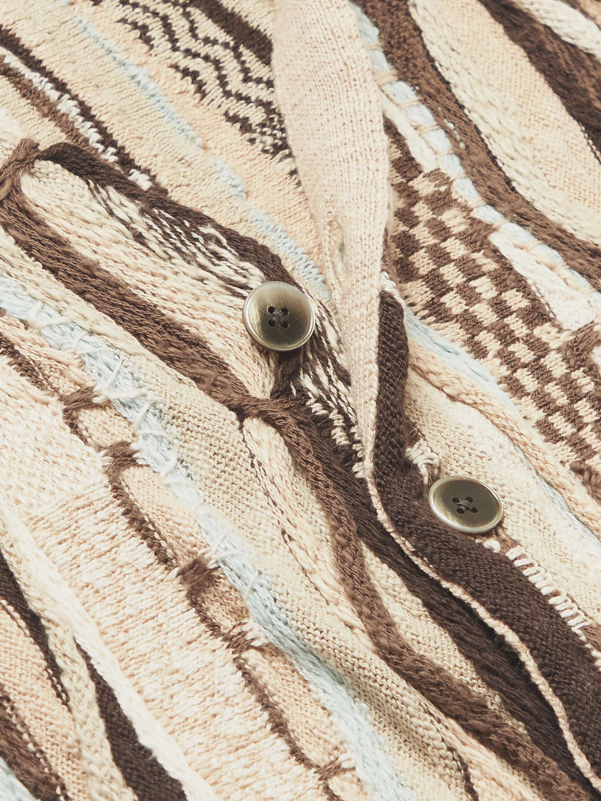 Gaudy Intarsia Cotton-Bouclé Cardigan view