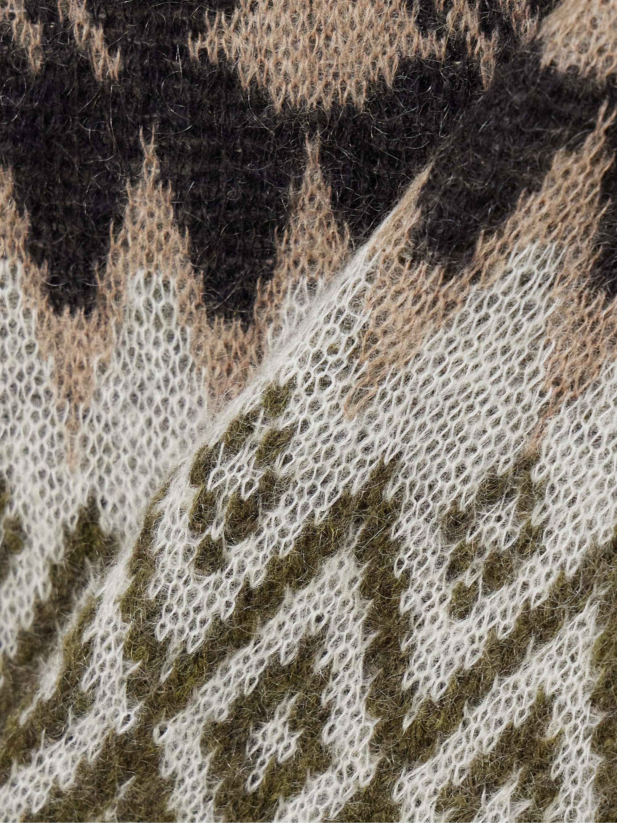 Slope brushed jacquard-knit sweater view