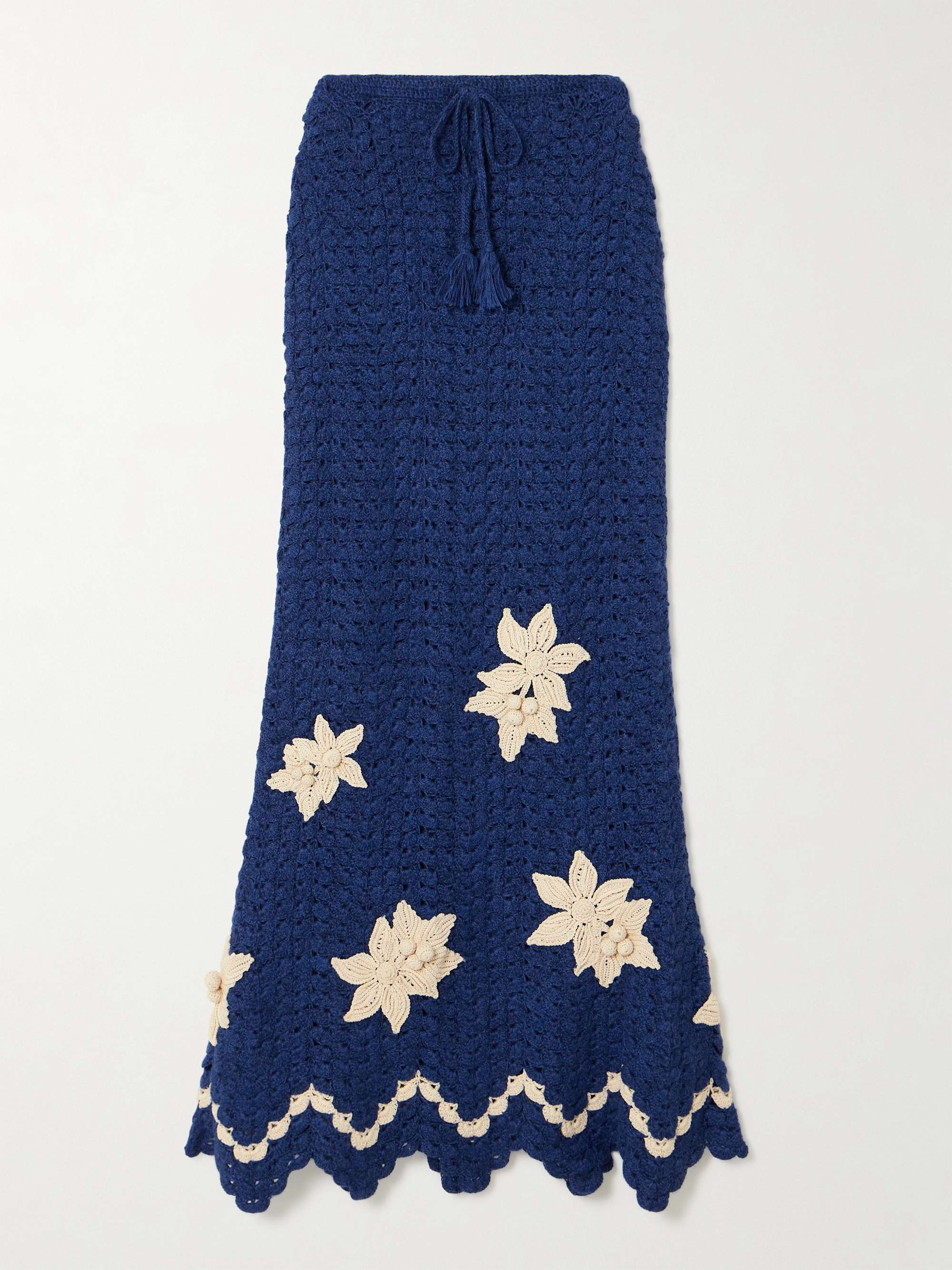 + ESCVDO Muhu crocheted alpaca midi skirt view