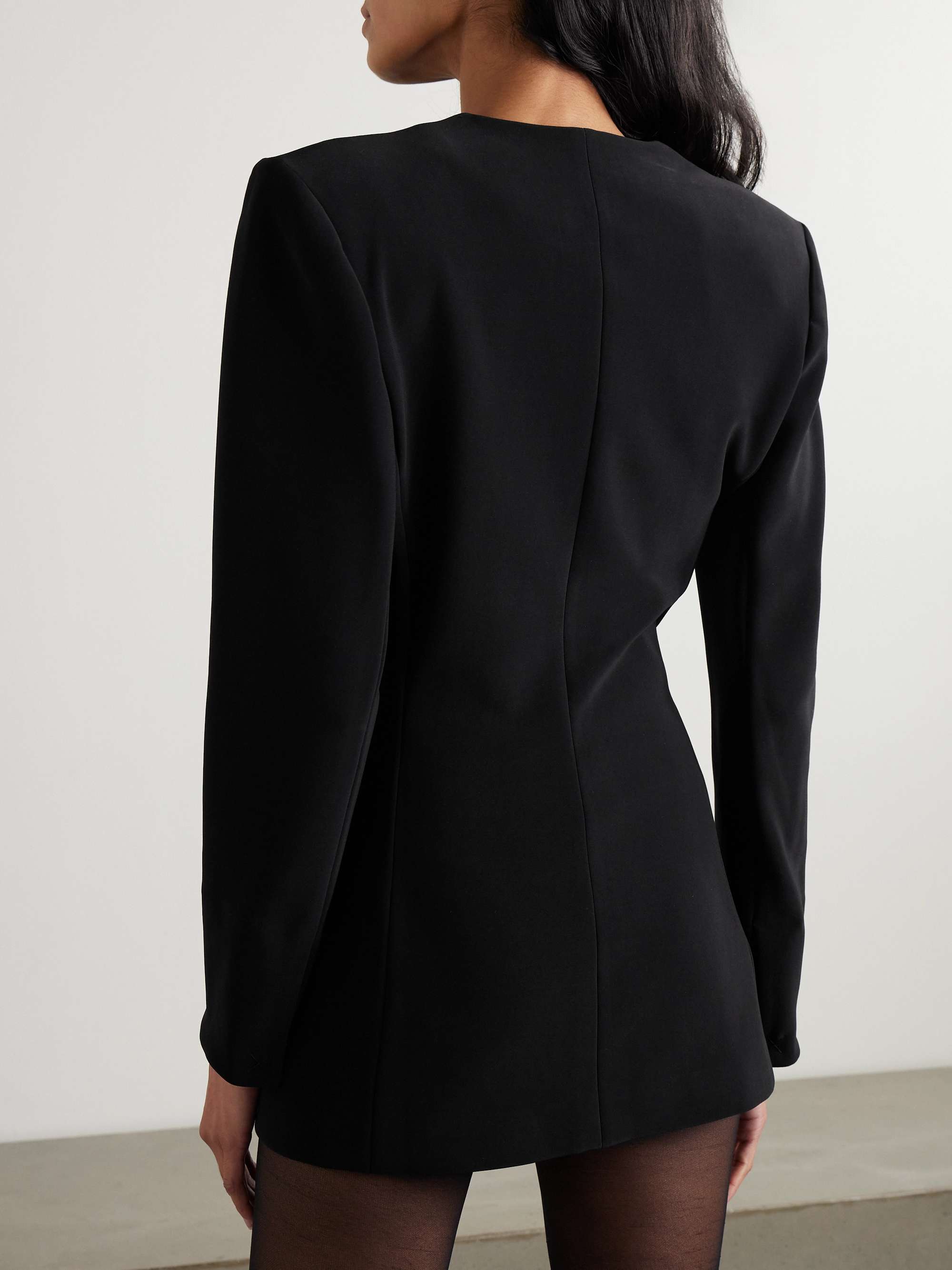 Paneled ponte jacket view