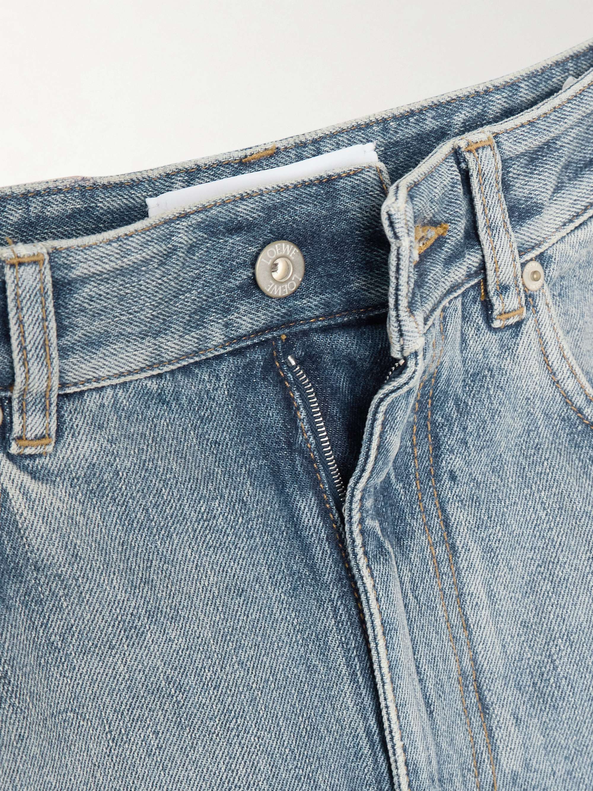 Anagram high-rise barrel-leg jeans view