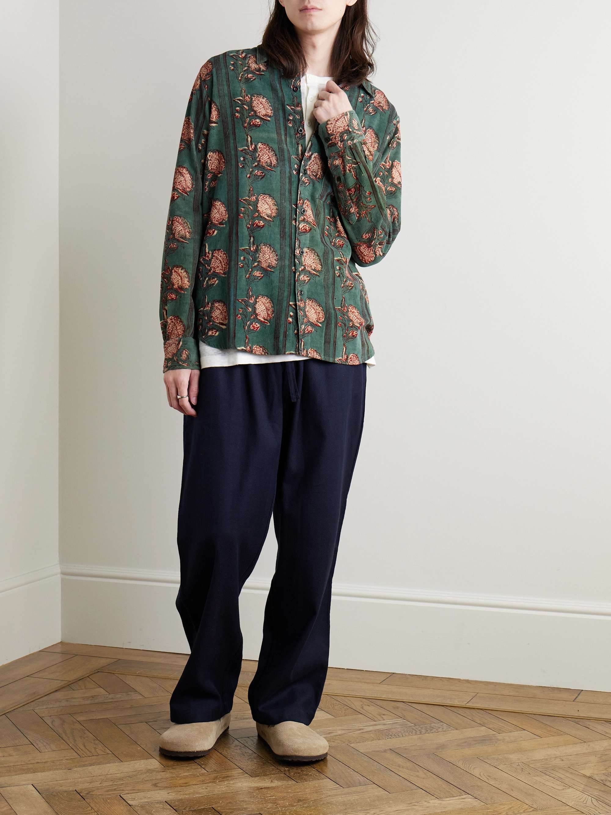 Ryan Printed Cotton-Corduroy Shirt view