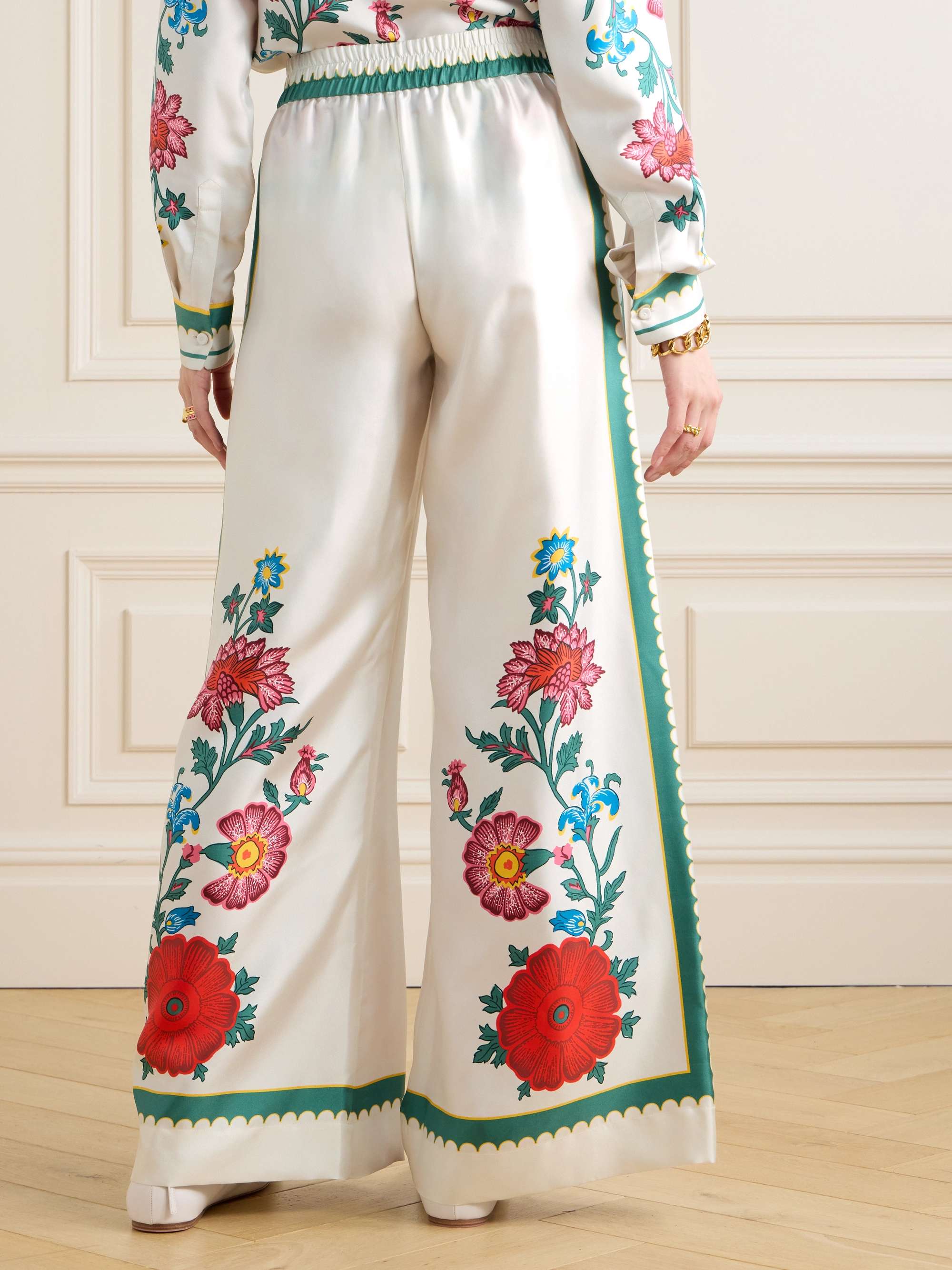+ Orlebar Brown floral-print silk-twill wide-leg pants view