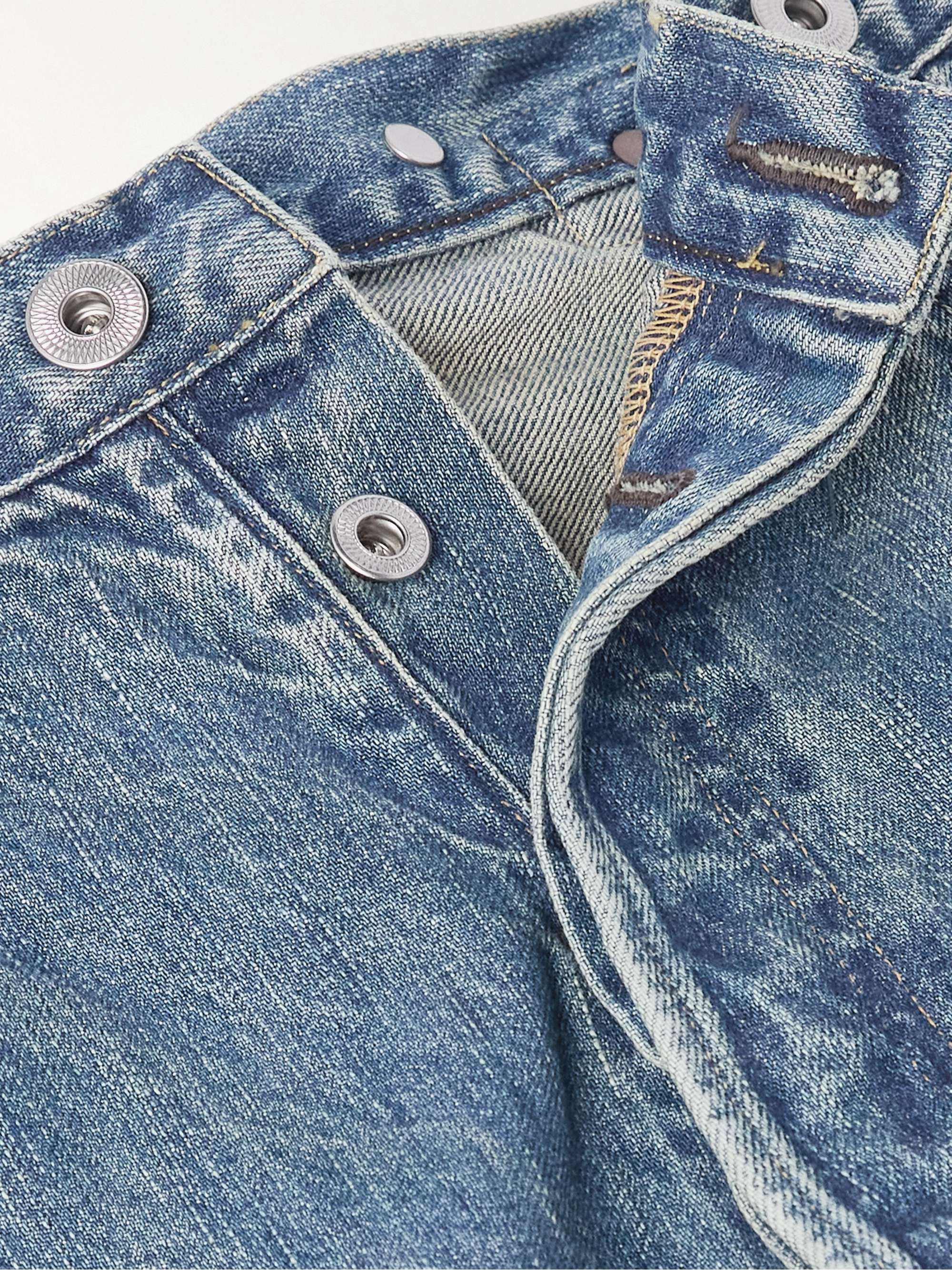 No.22 Tapered Button-Embellished Jeans view