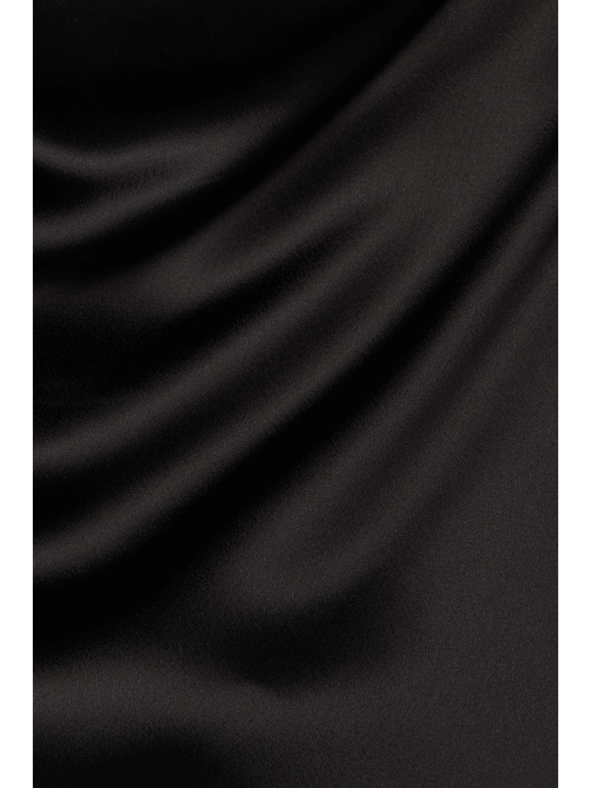 Cropped draped satin blouse view