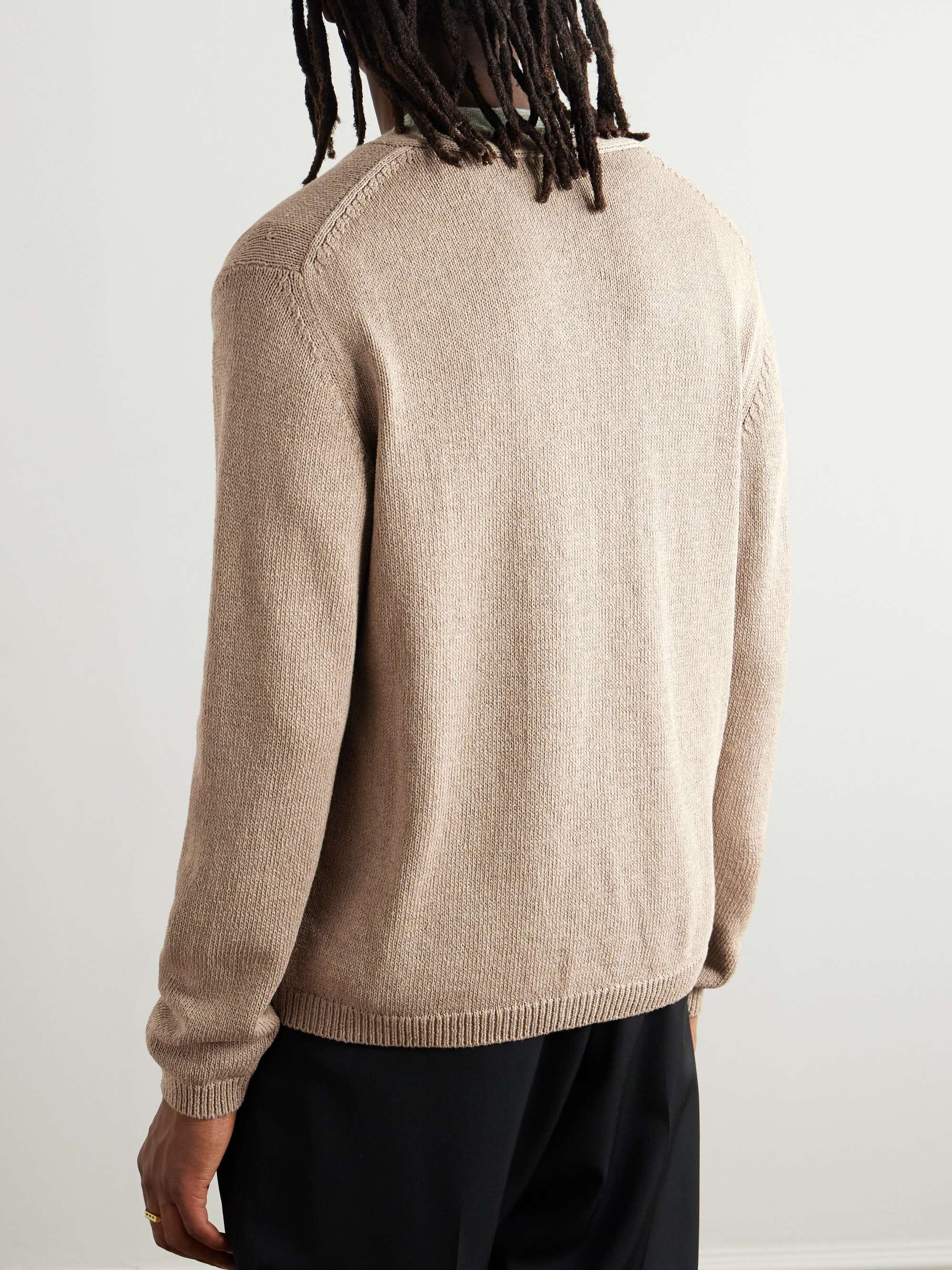 Tony Cotton and Silk-Blend Cardigan view