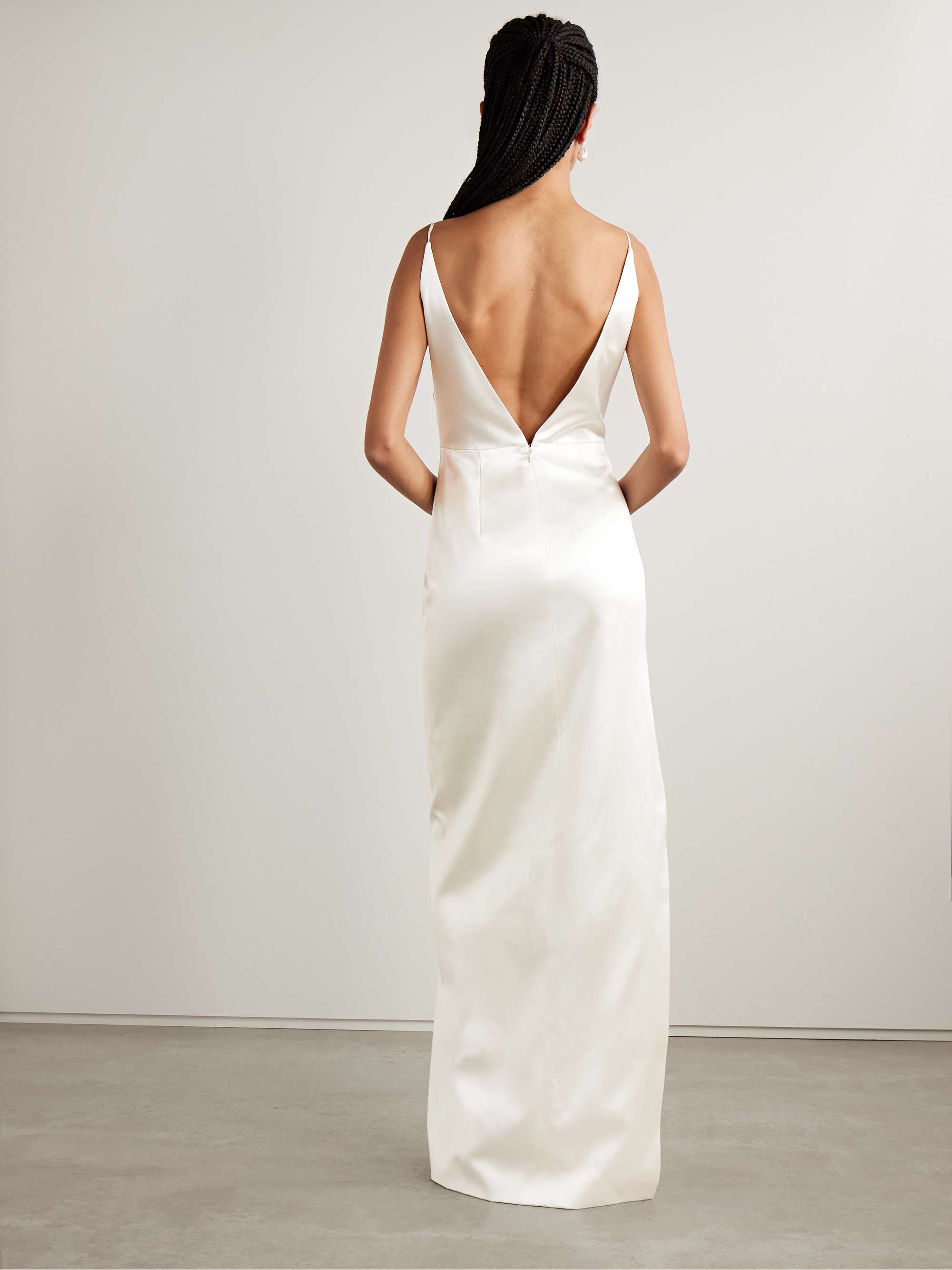 Emerson silk and wool-blend satin gown view