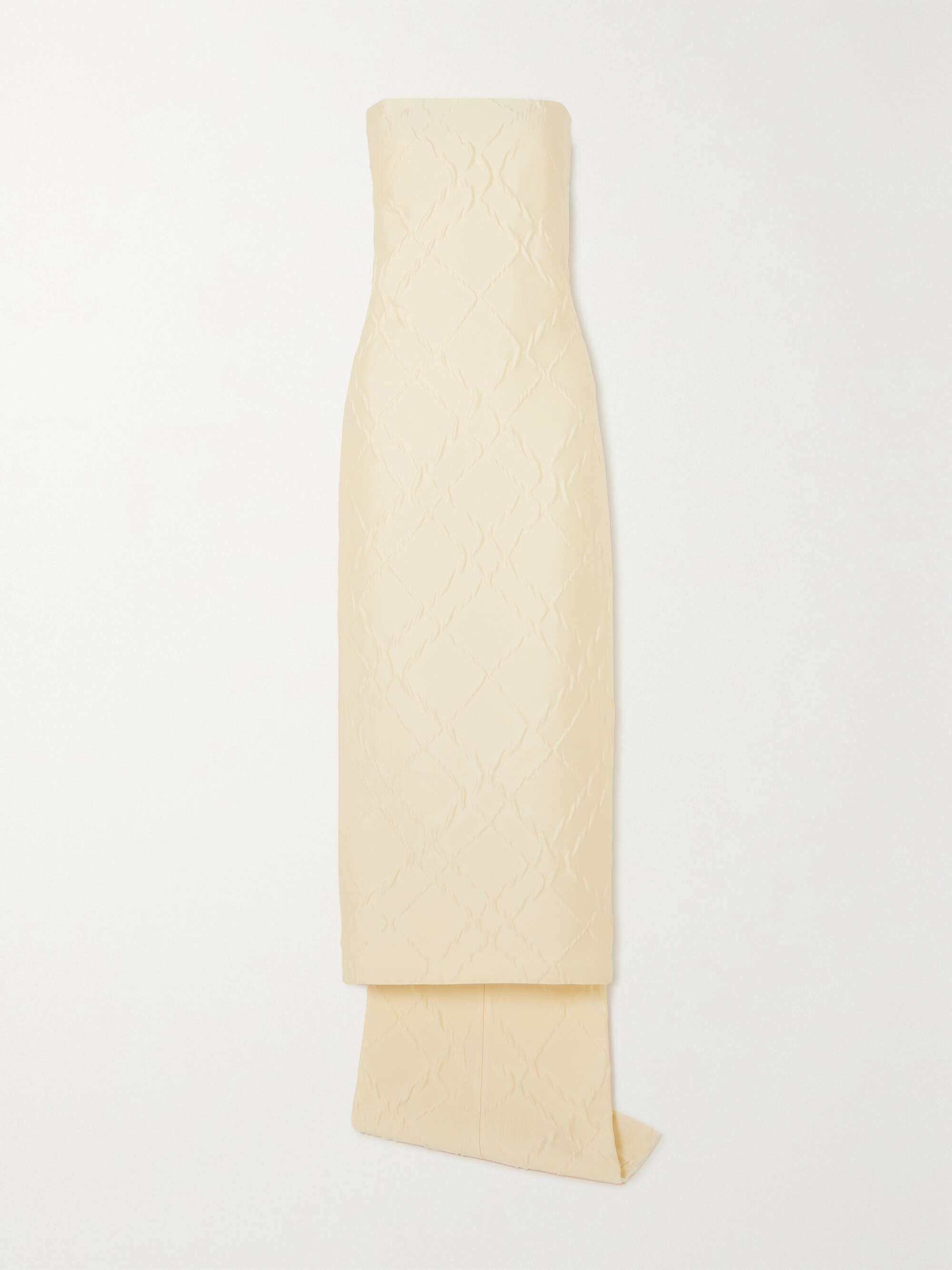 Hattie strapless jacquard gown view