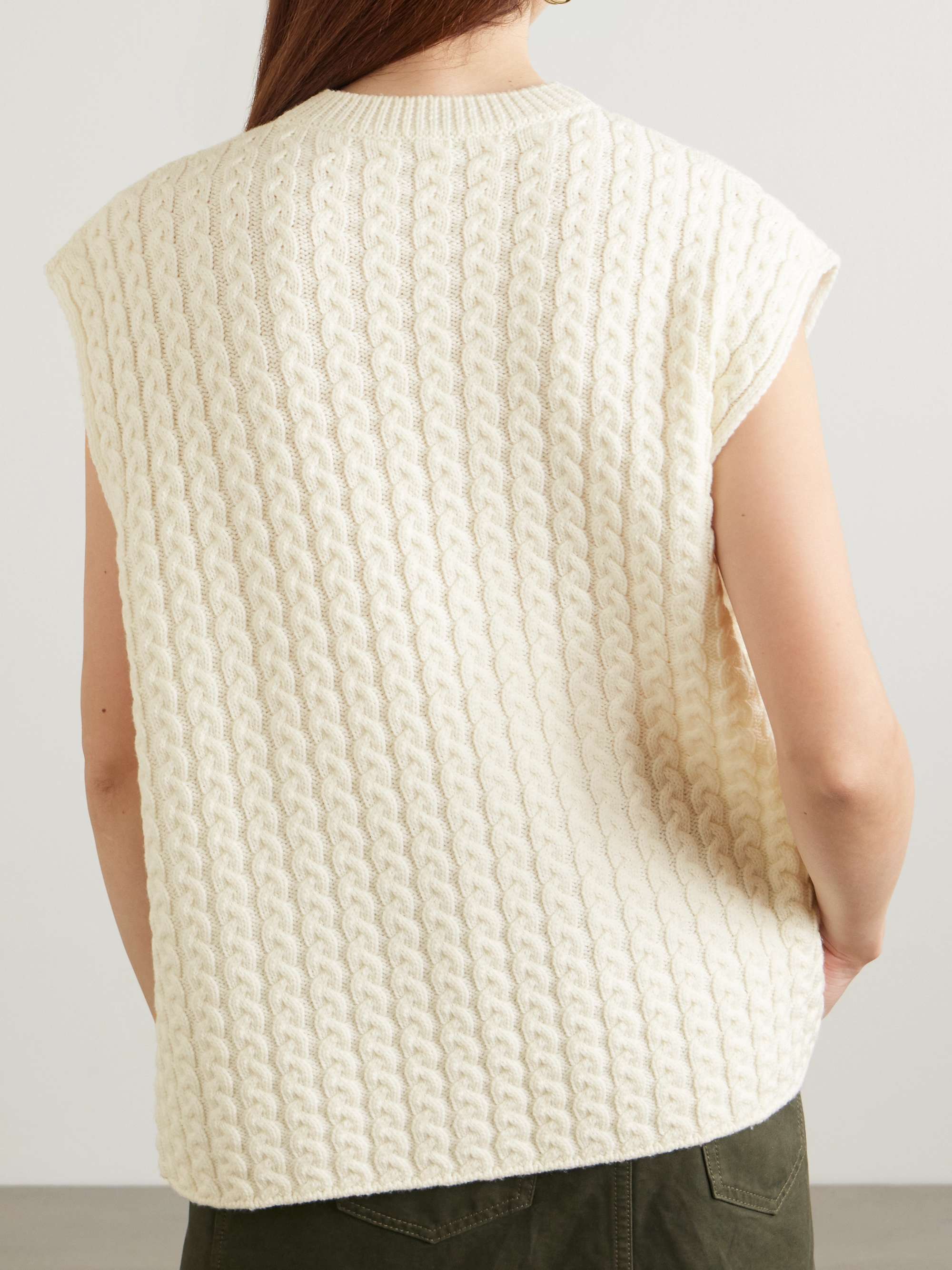 Anagram cable-knit wool vest view