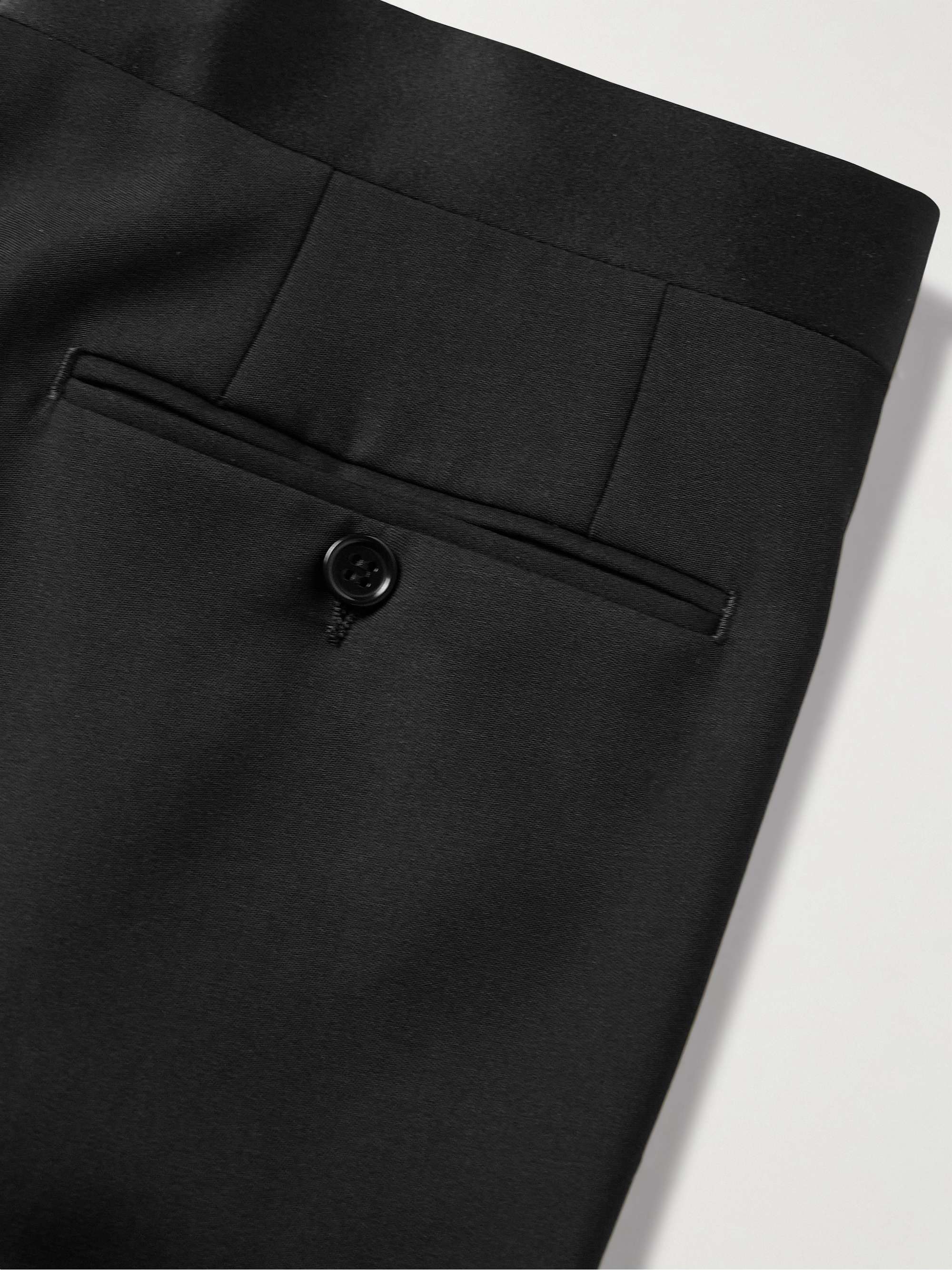 Slim-Fit Satin-Trimmed Wool Tuxedo Trousers view