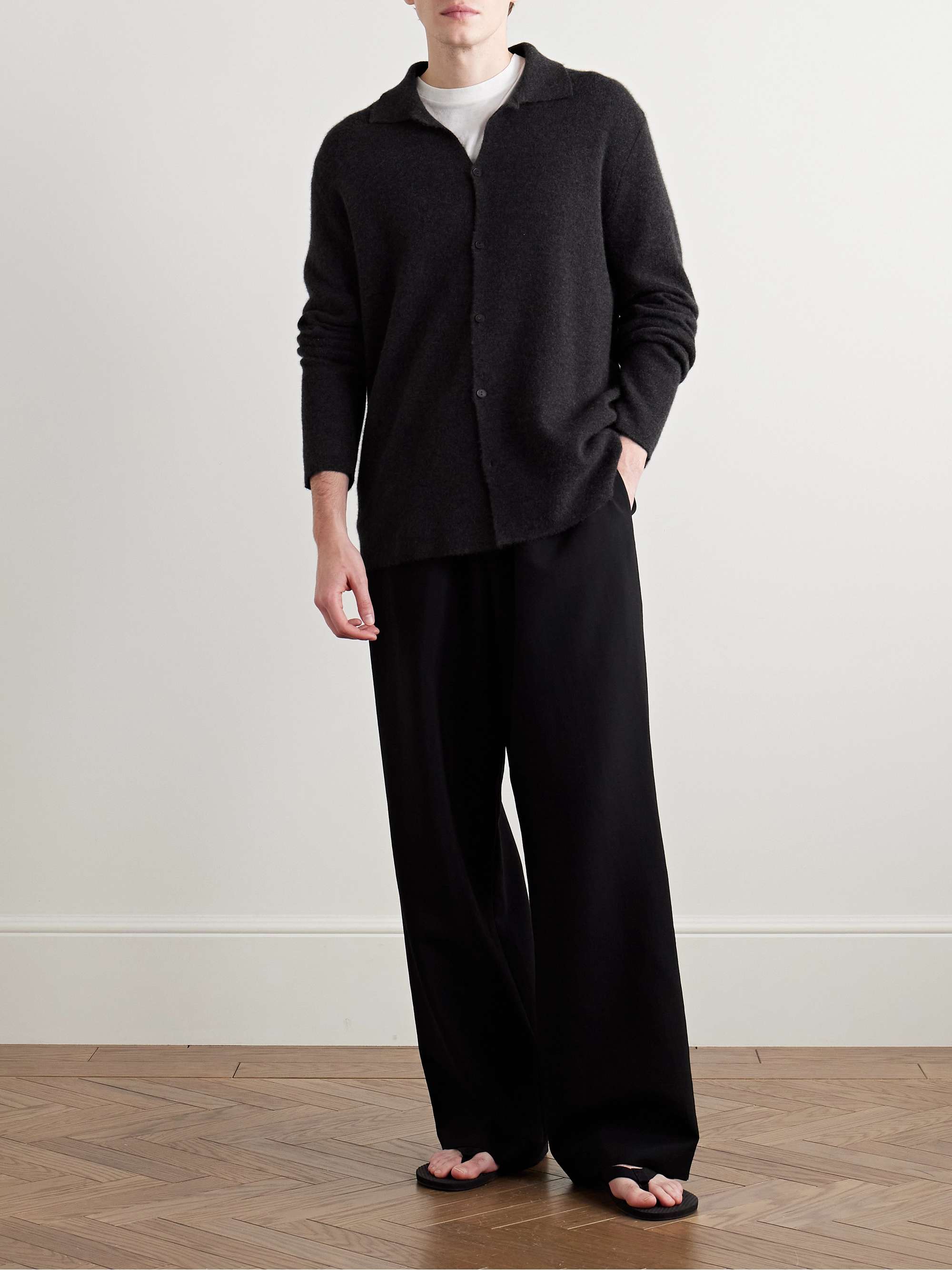 Iverson Virgin Wool and Cashmere-Blend Cardigan view
