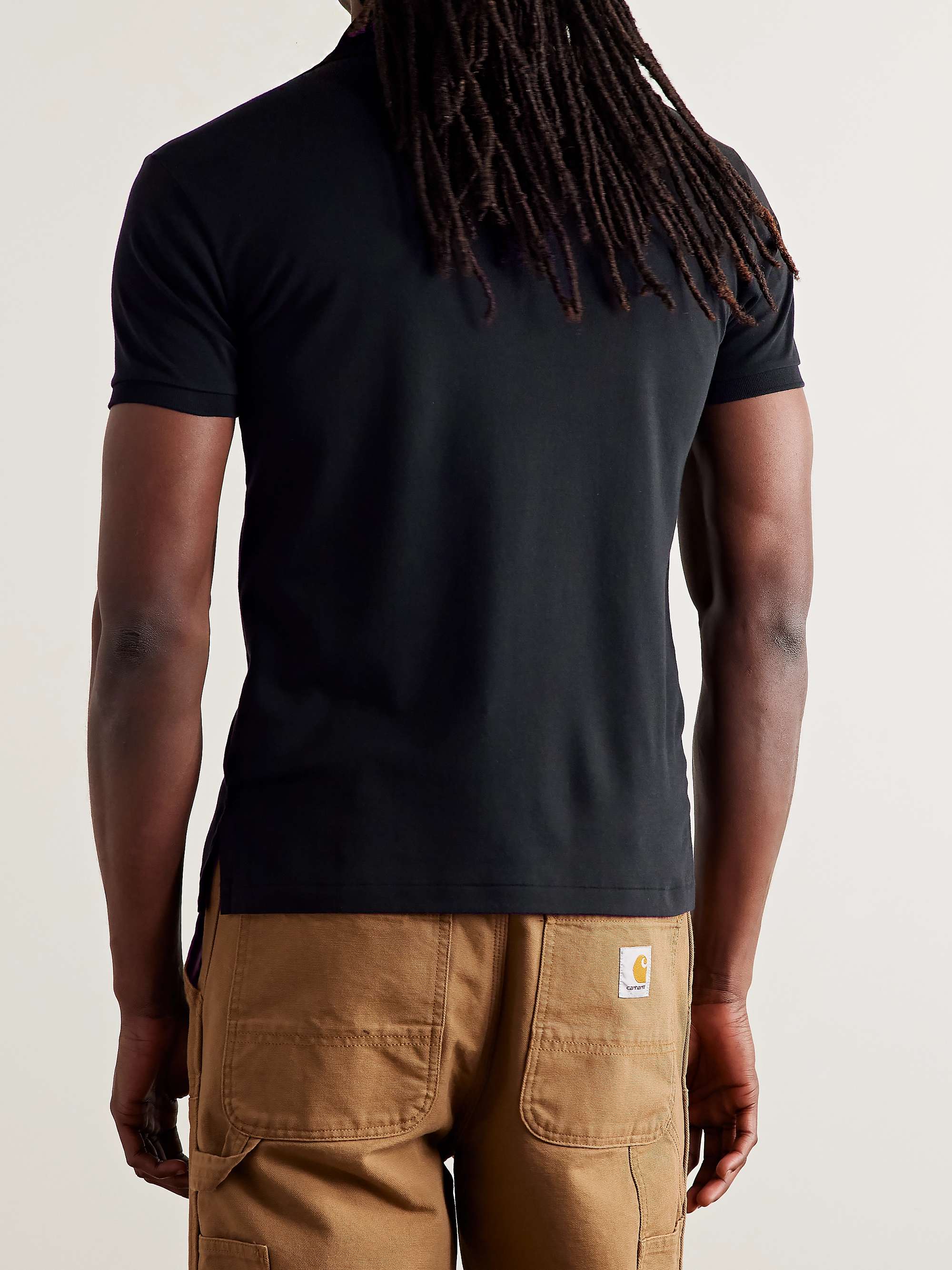 Slim-Fit Logo-Embroidered Pima Cotton Polo Shirt view