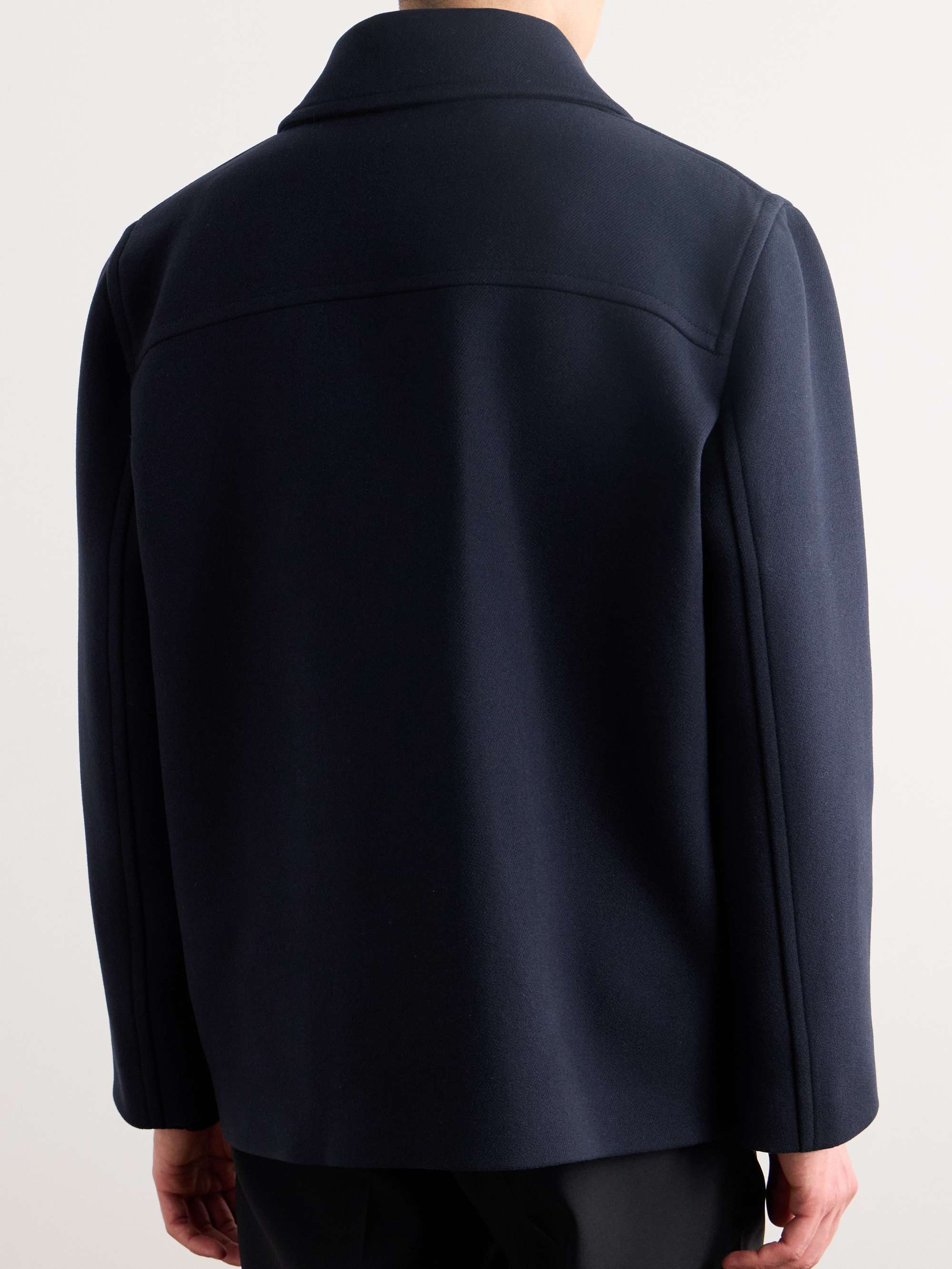 Double-Breasted Wool-Twill Peacoat view