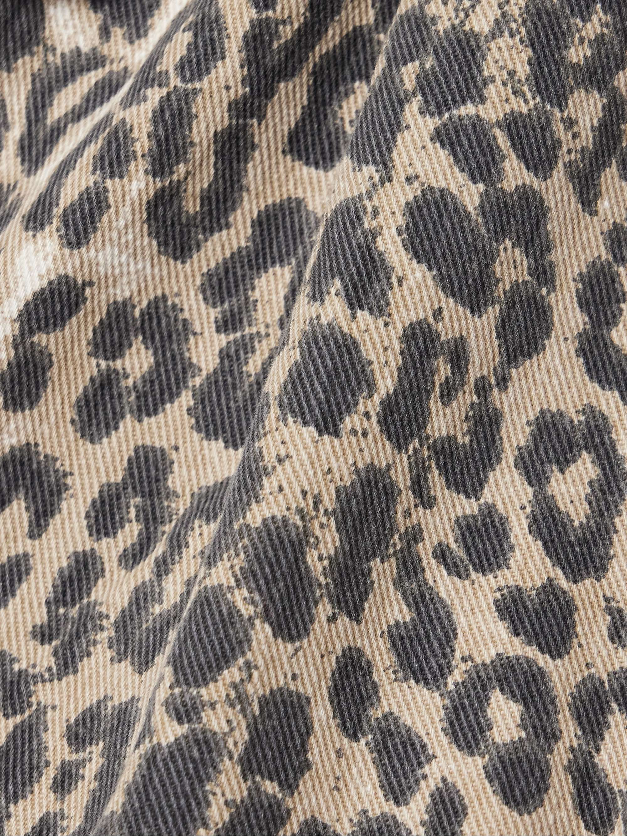 Jodphur leopard-print denim shorts view
