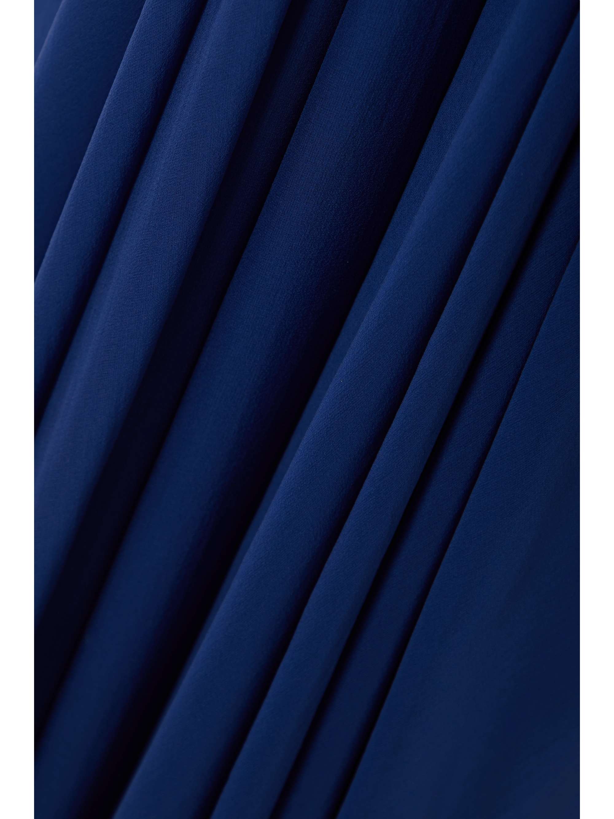 Strapless draped silk-chiffon gown view