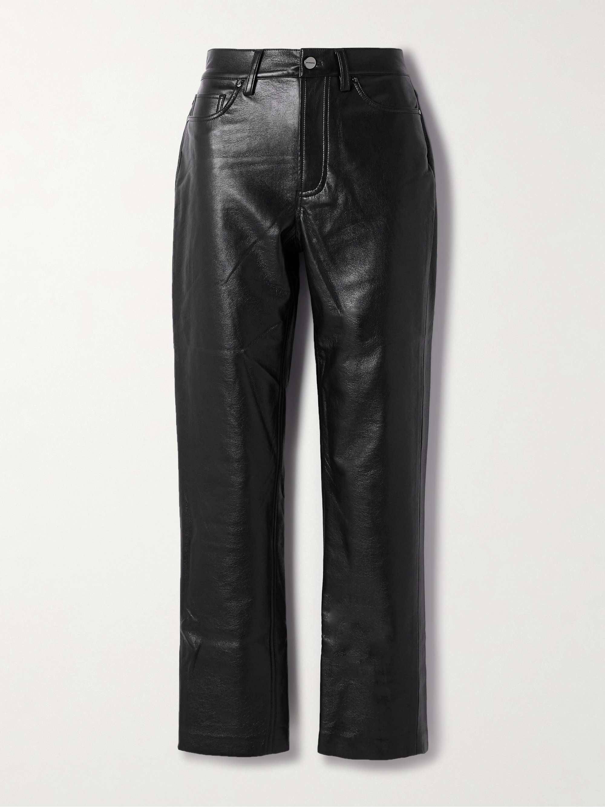 Bruno coated woven straight-leg pants view