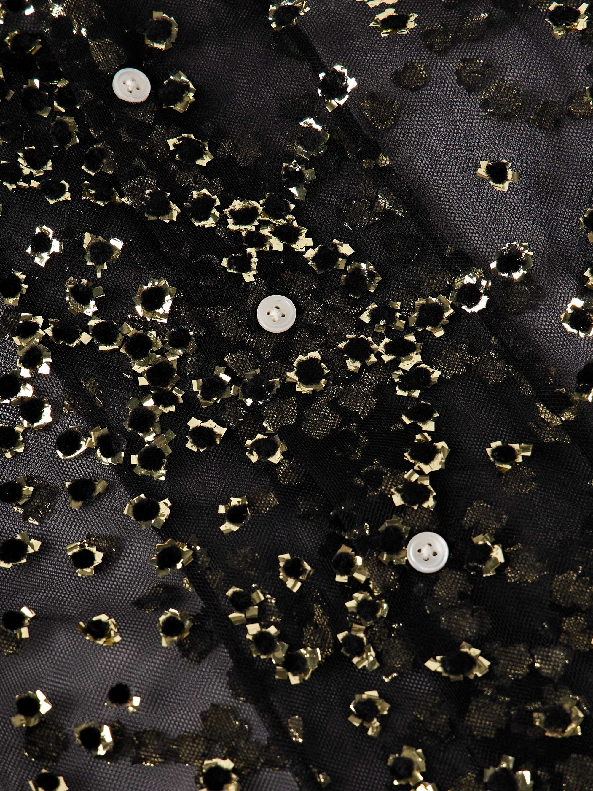 Metallic Appliquéd Tulle Shirt view