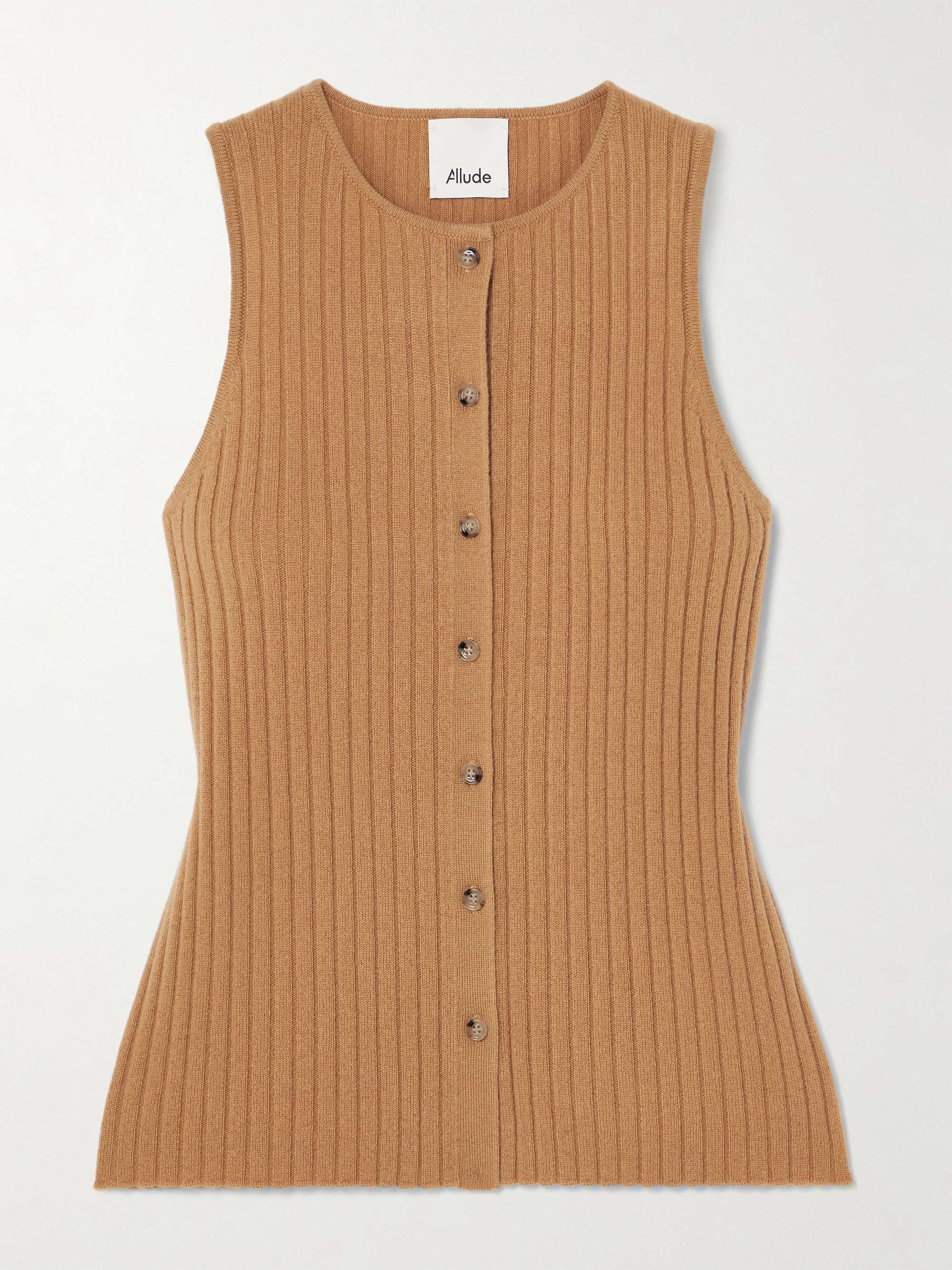 Ribbed cashmere vest view