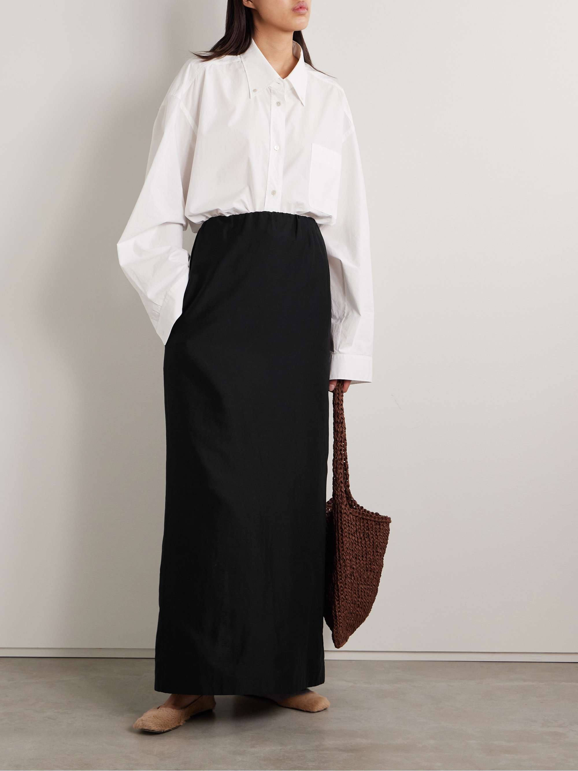 Saul cotton and silk-blend maxi skirt view