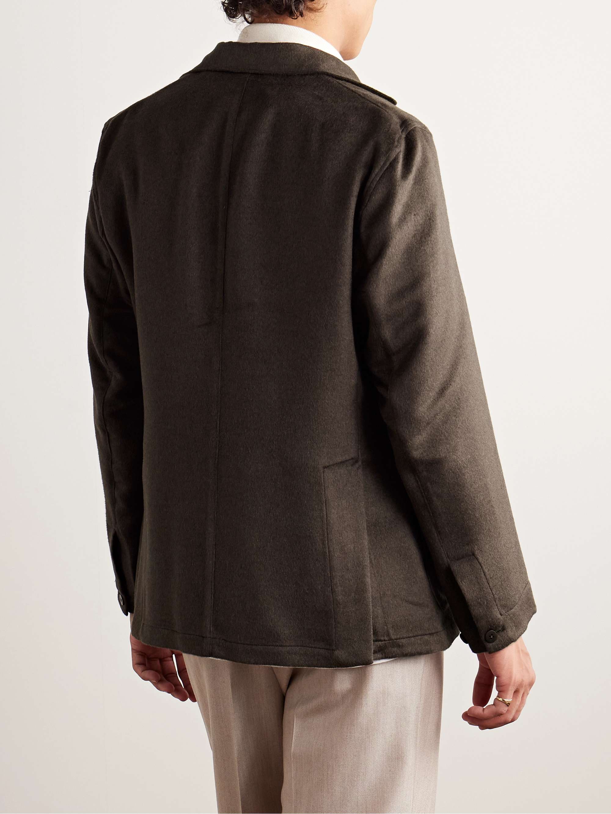 Unstructured Brushed-Silk Blazer view