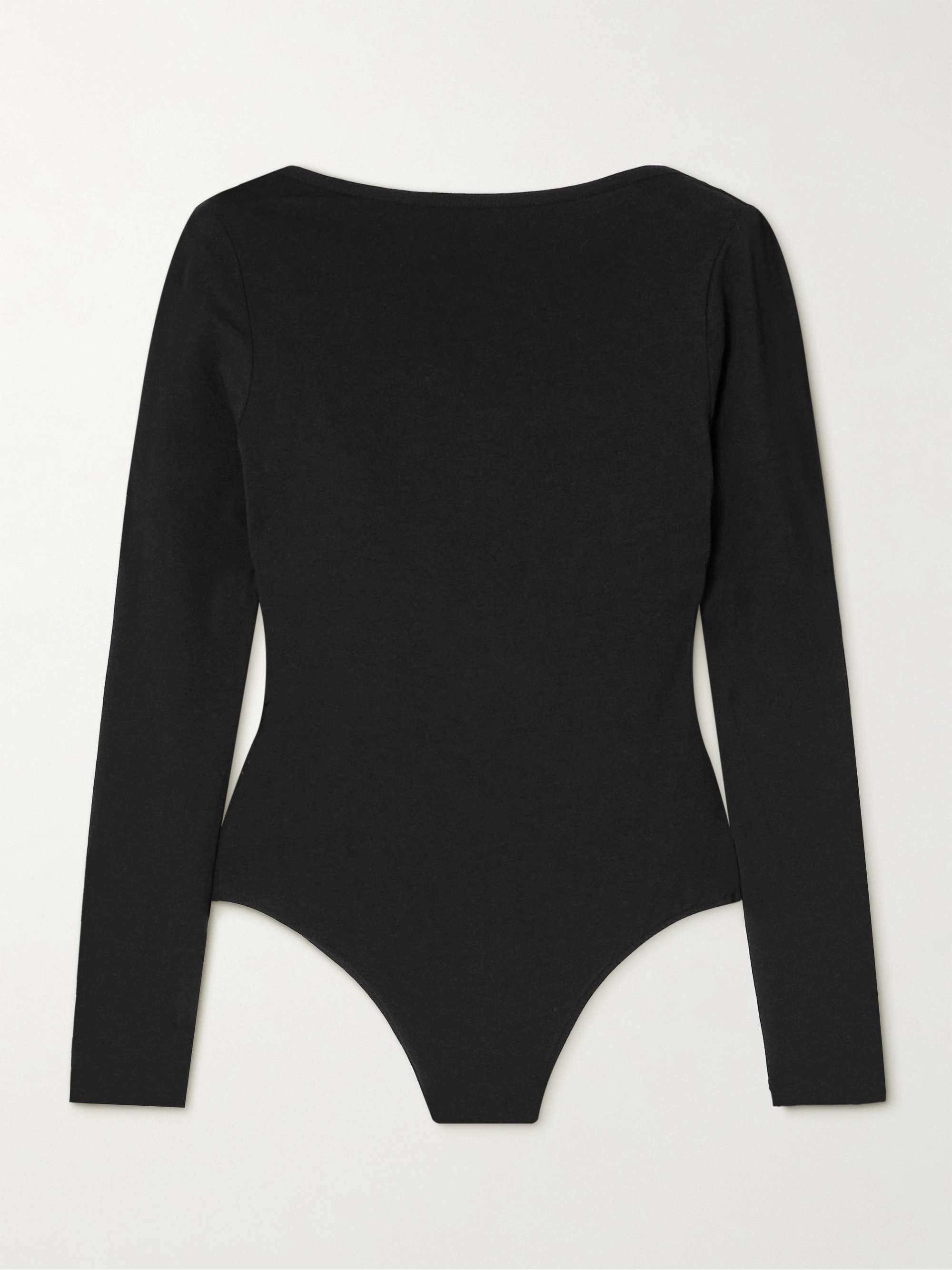 Stretch-organic cotton and Lyocell-blend jersey bodysuit view